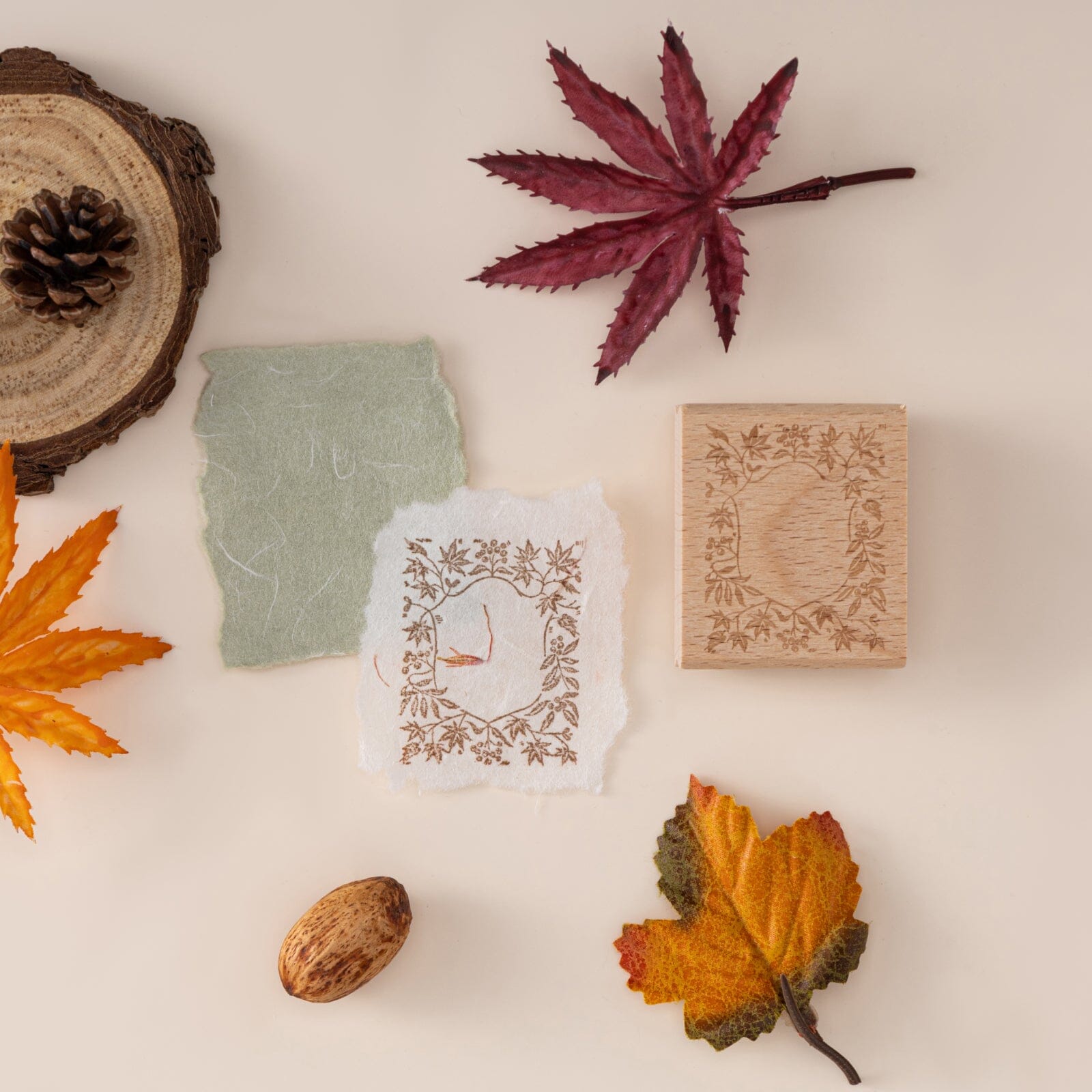 Hinoki - 'Into the Enchantment' Engraved Wooden Stamp Set