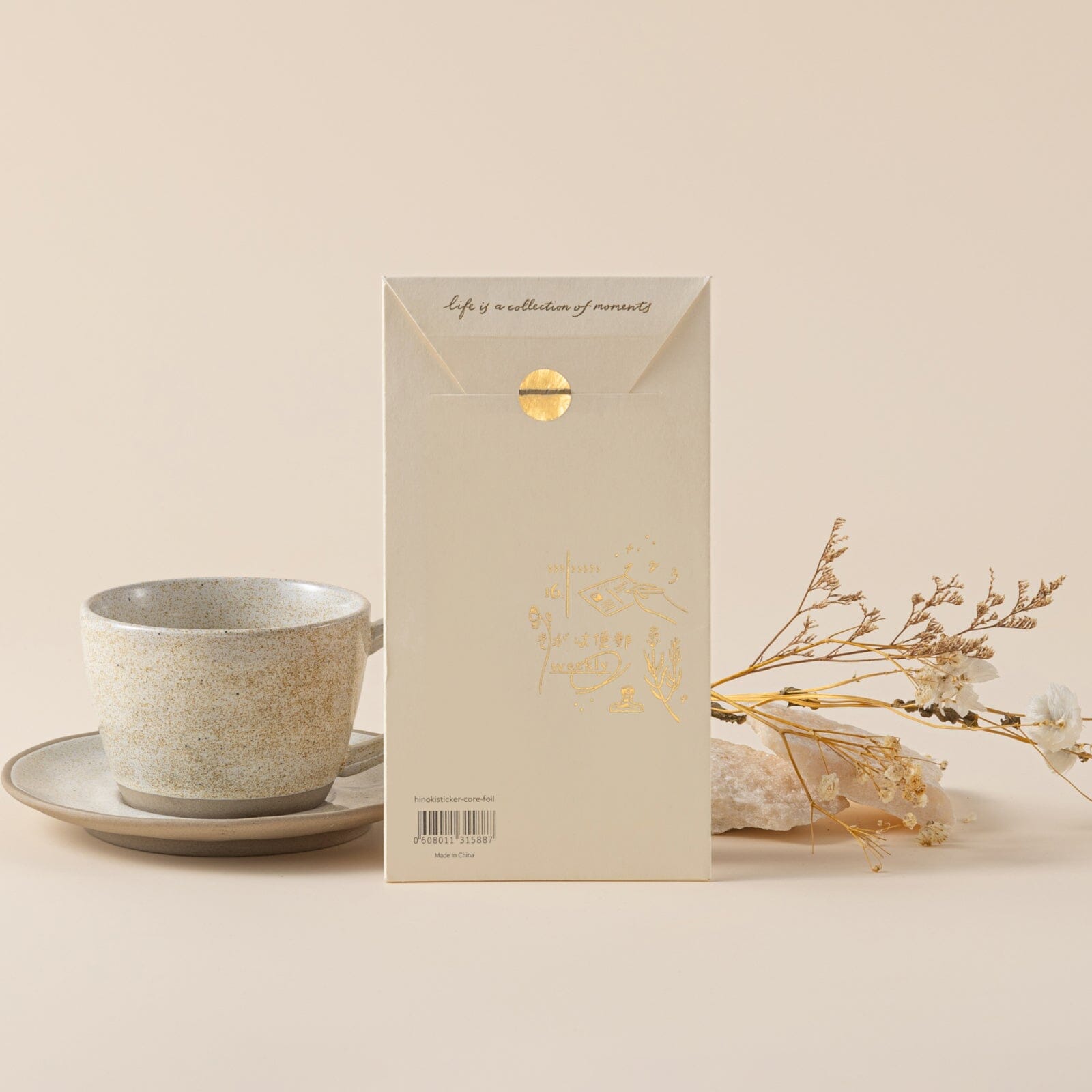 Hinoki - 'Daily Essentials' Gold Foil Print-On Sticker Set