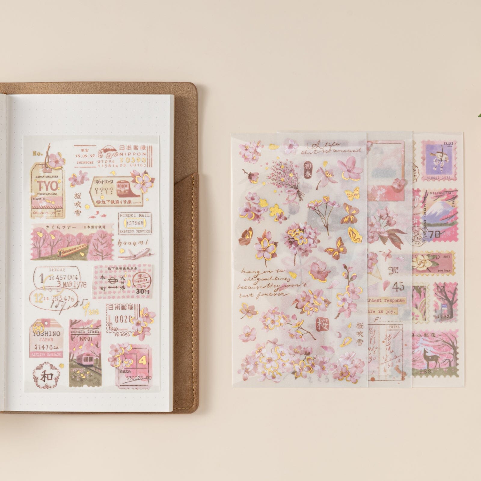 Hinoki - 'Sakura Haze' Print-On Sticker Set