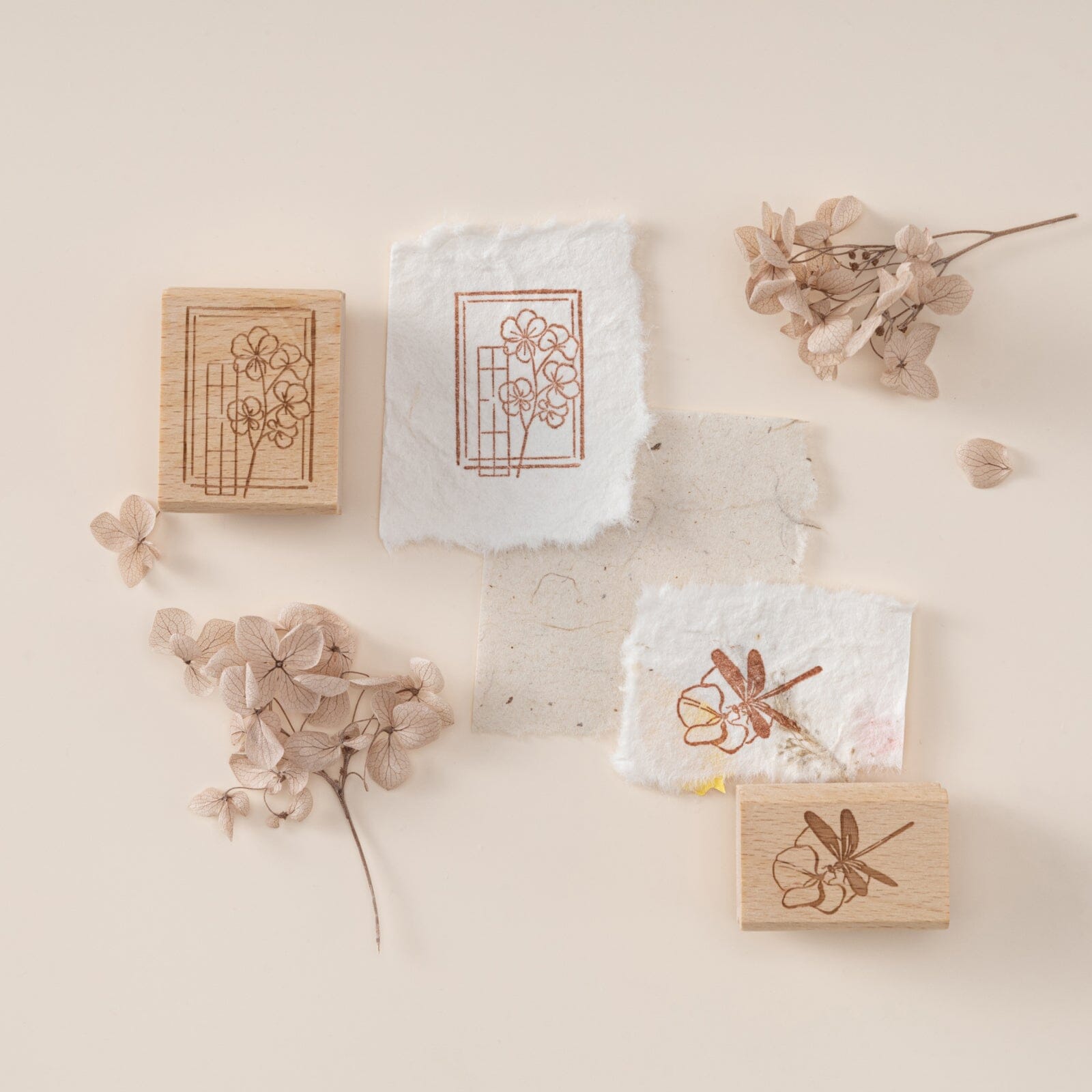 Hinoki - 'Into the Summer' Engraved Wooden Stamp Set