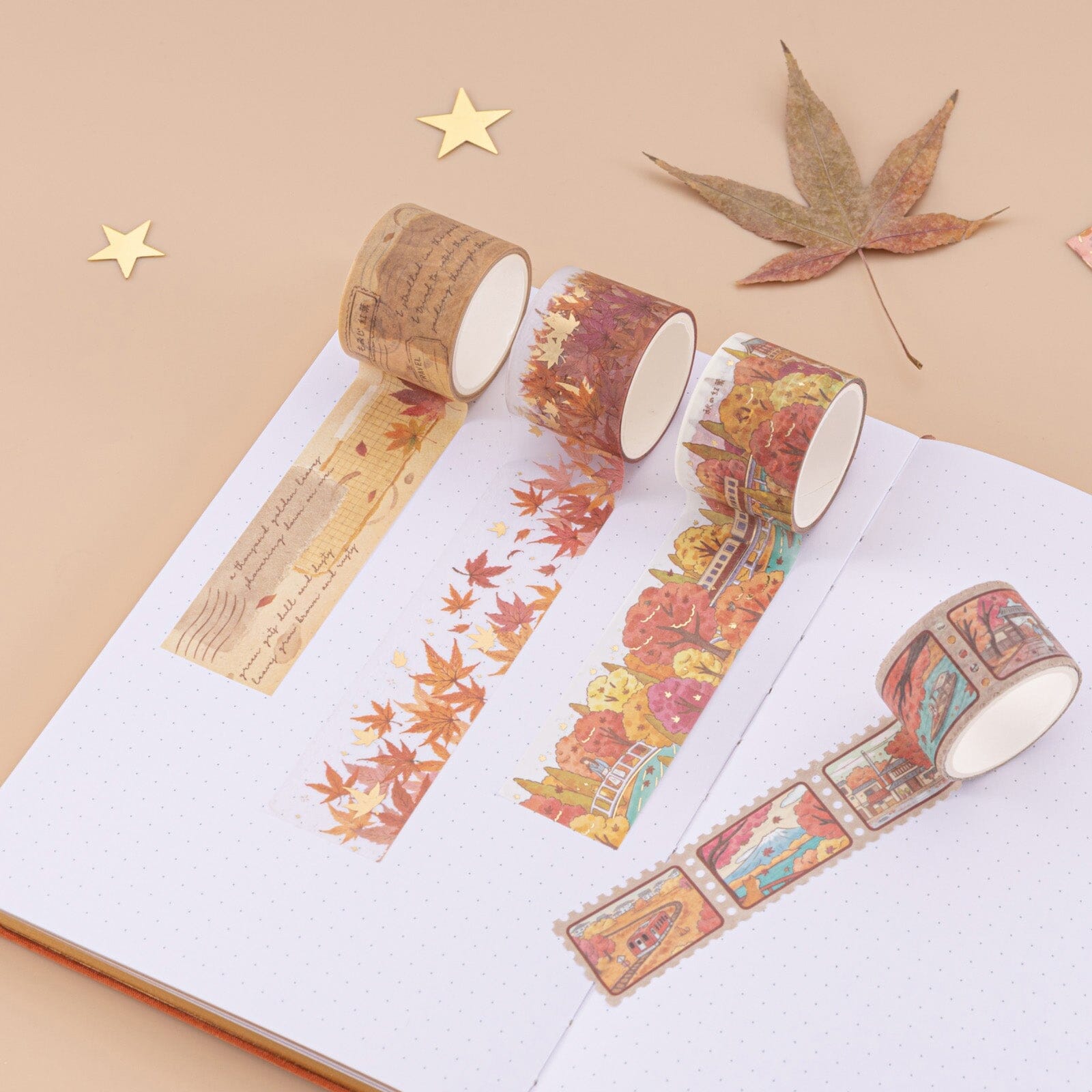 Tsuki 'Maple Journey' Washi Tape Set ☾