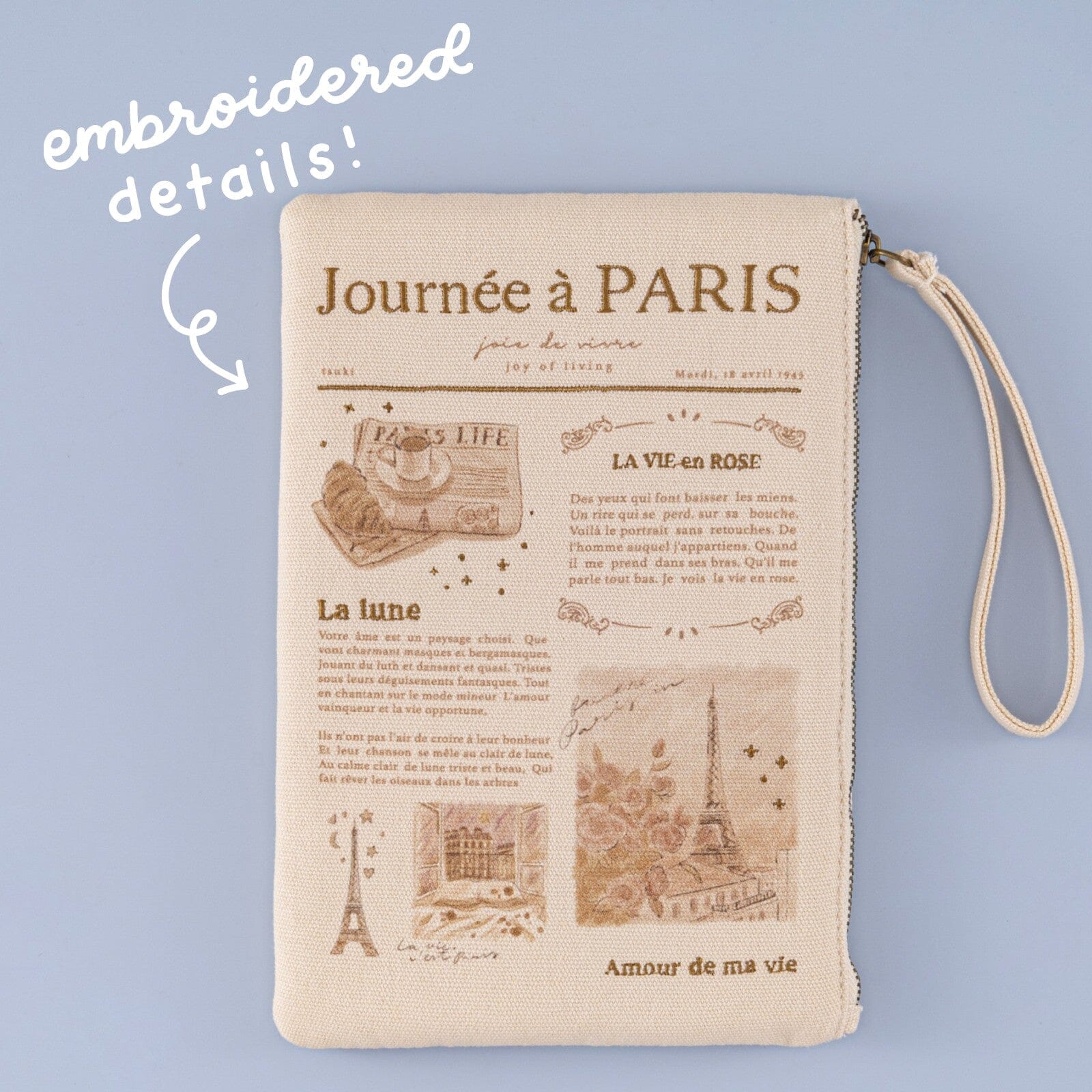 Tsuki 'Journée à Paris' Travel Pouch ☾