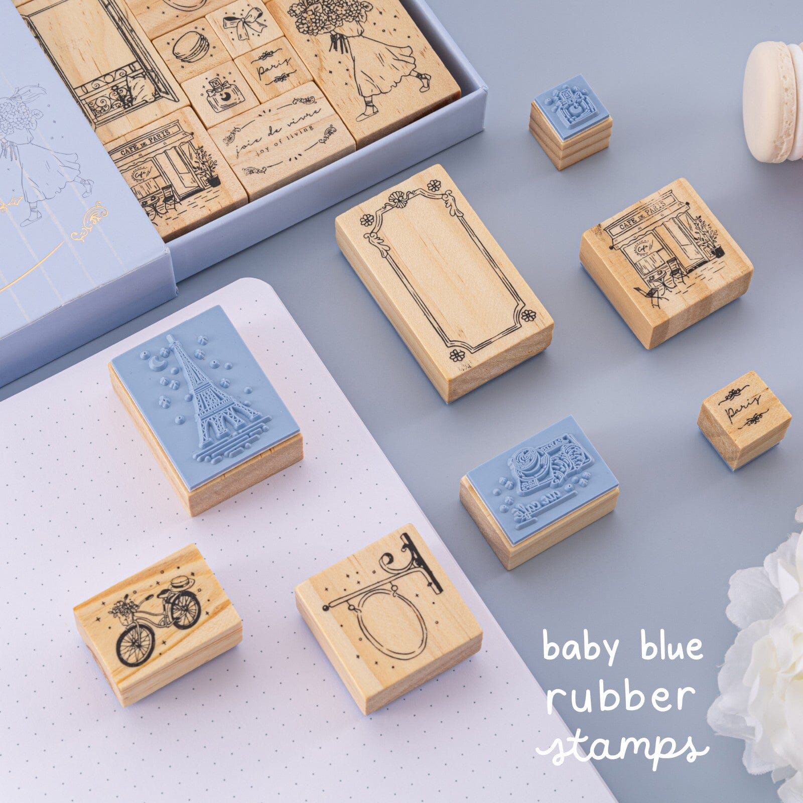 Tsuki 'Journée à Paris' Bullet Journal Stamp Set ☾