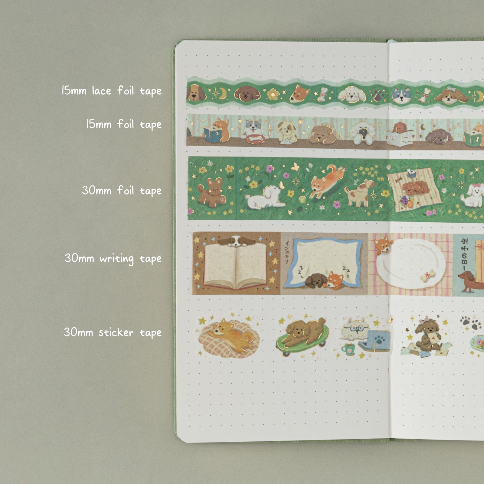 Tsuki 'Puppy Life' Travel Notebook Gift Set ☾