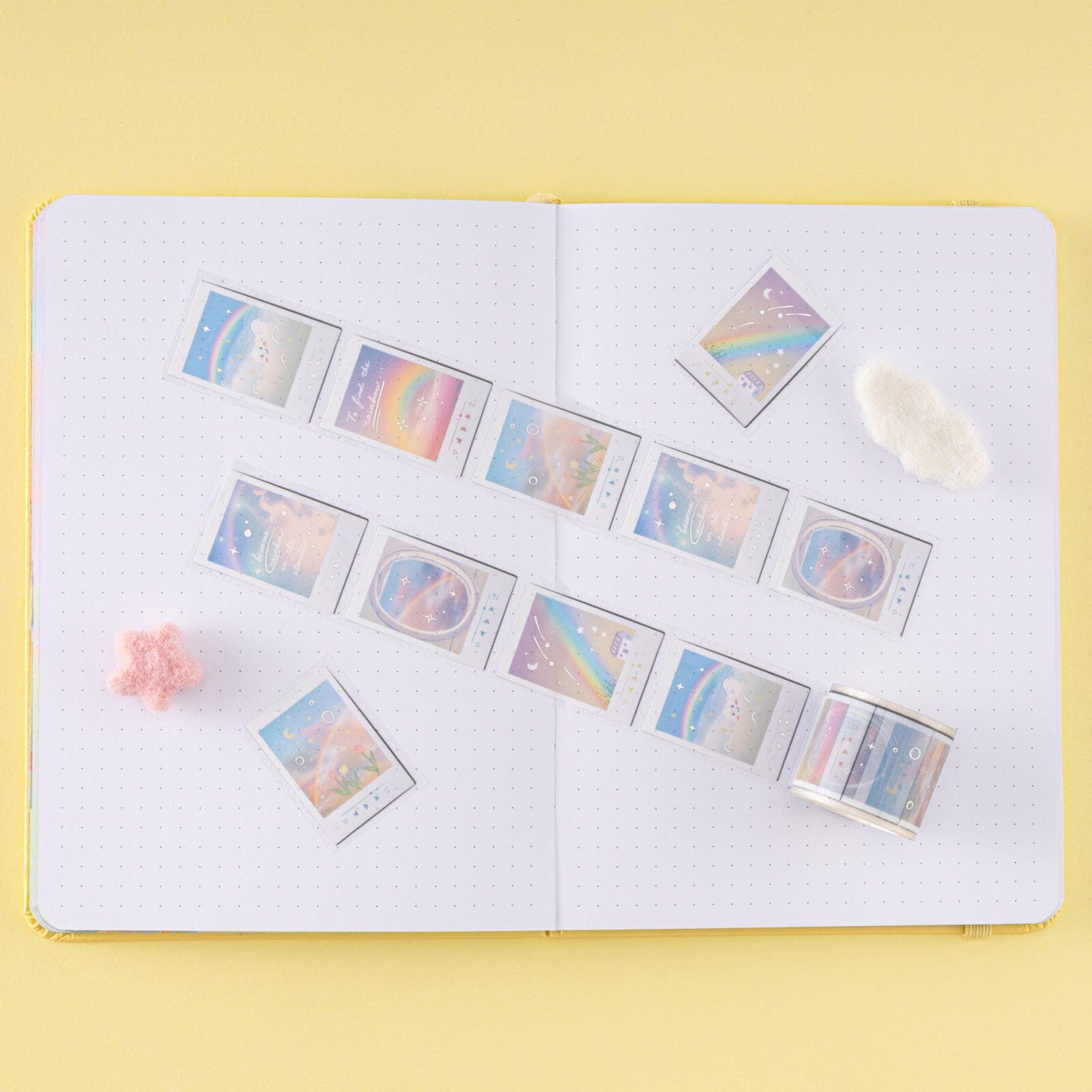 Tsuki 'Rainbow Wishes' Limited Edition Holographic Bullet Journal Set ☾