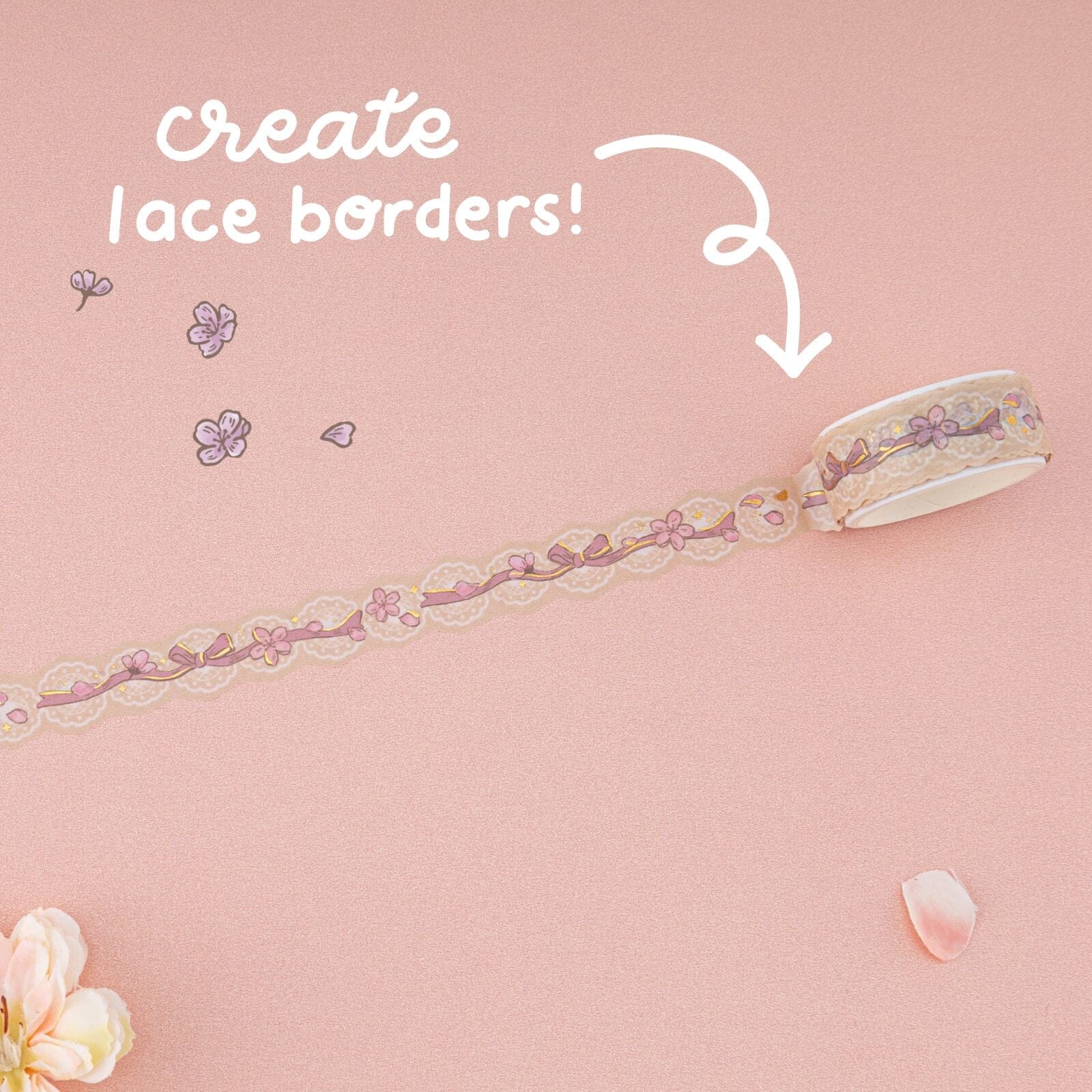 Tsuki 'Sakura Breeze' Washi Tape Set ☾