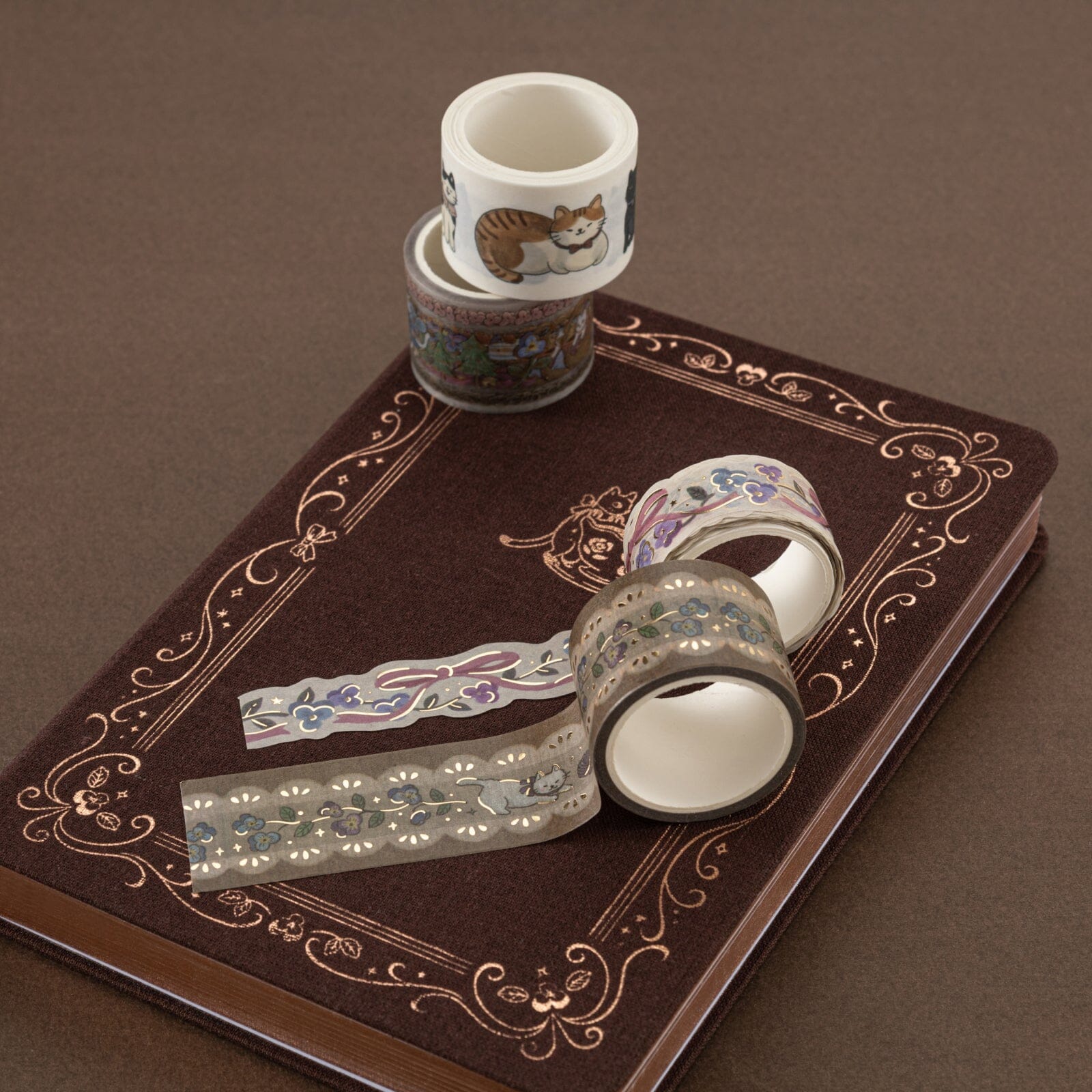 Tsuki 'Vintage Neko' Washi Tape Set ☾