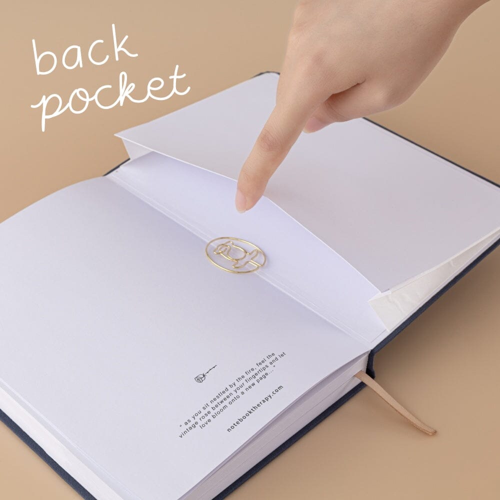 Tsuki 'Vintage Rose' Antique Blue Limited Edition Bullet Journal ☾