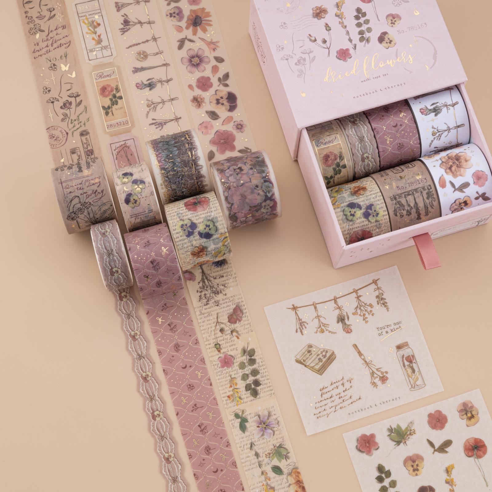 Tsuki 'Dried Flowers' Washi Tape Set ☾