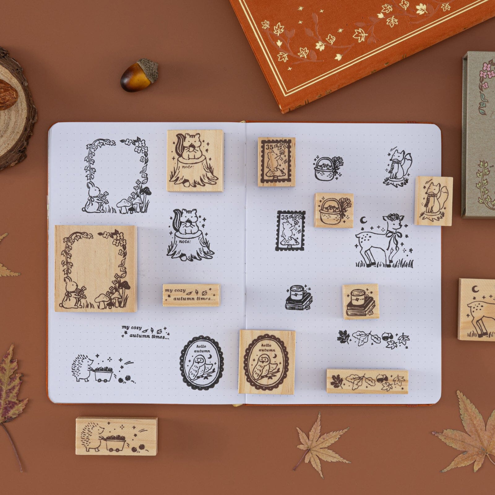 Tsuki 'Forest Friends' Bullet Journal Stamp Set ☾