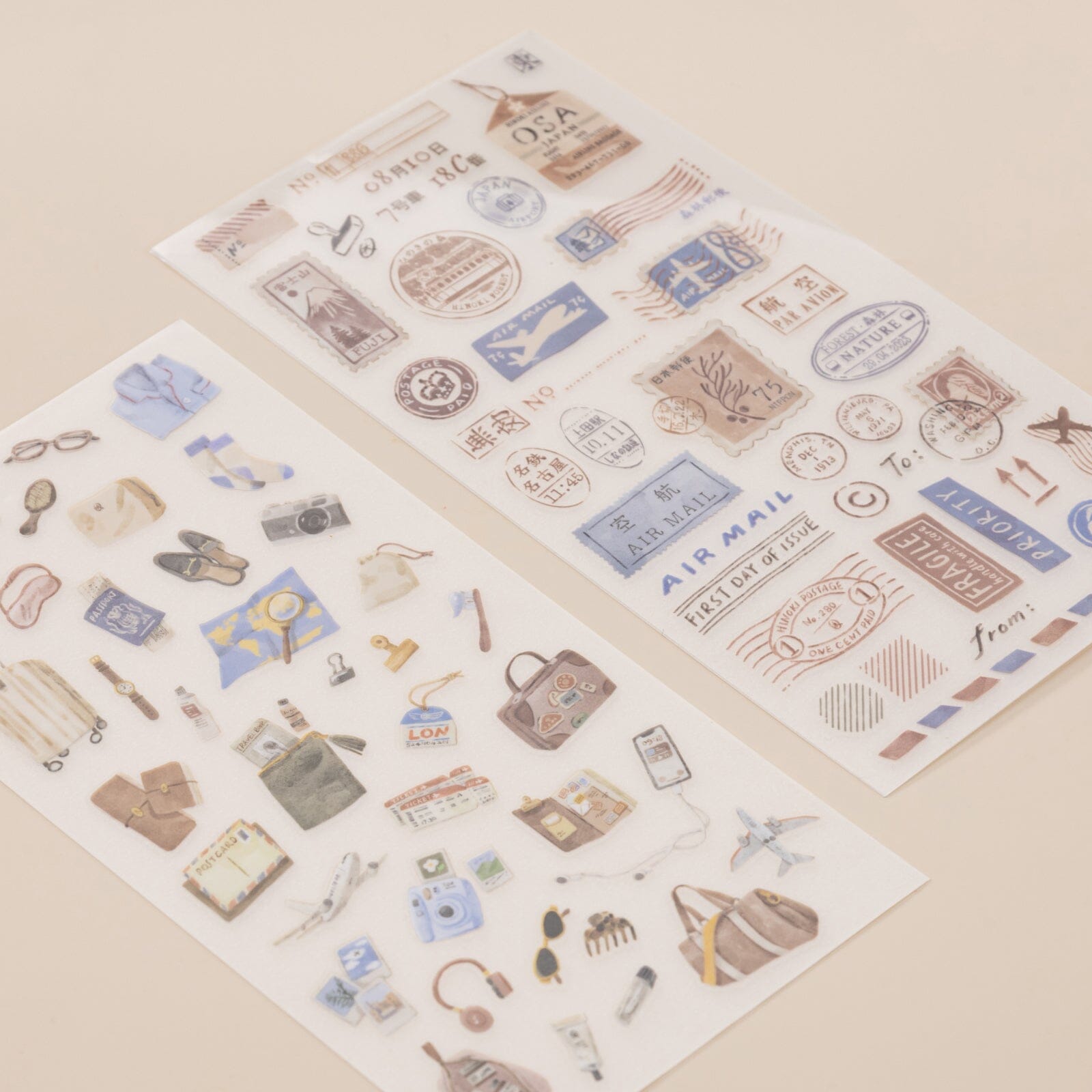Hinoki - 'Travel Essentials' Print-On Sticker Set