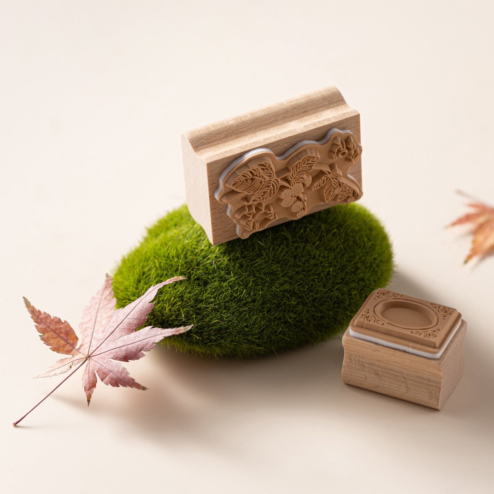 Hinoki - 'Into the Fall' Engraved Wooden Stamps Set