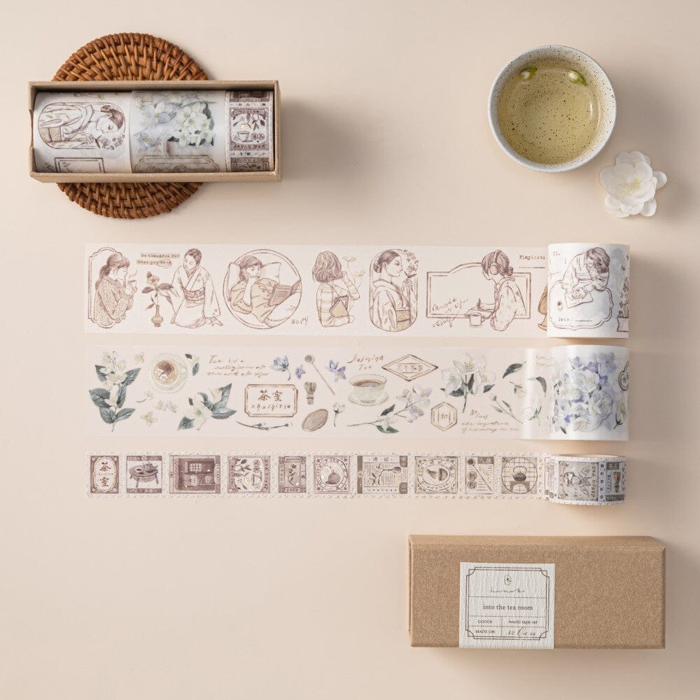 Hinoki - 'Into the Tea Room' PET + Washi Tape Set