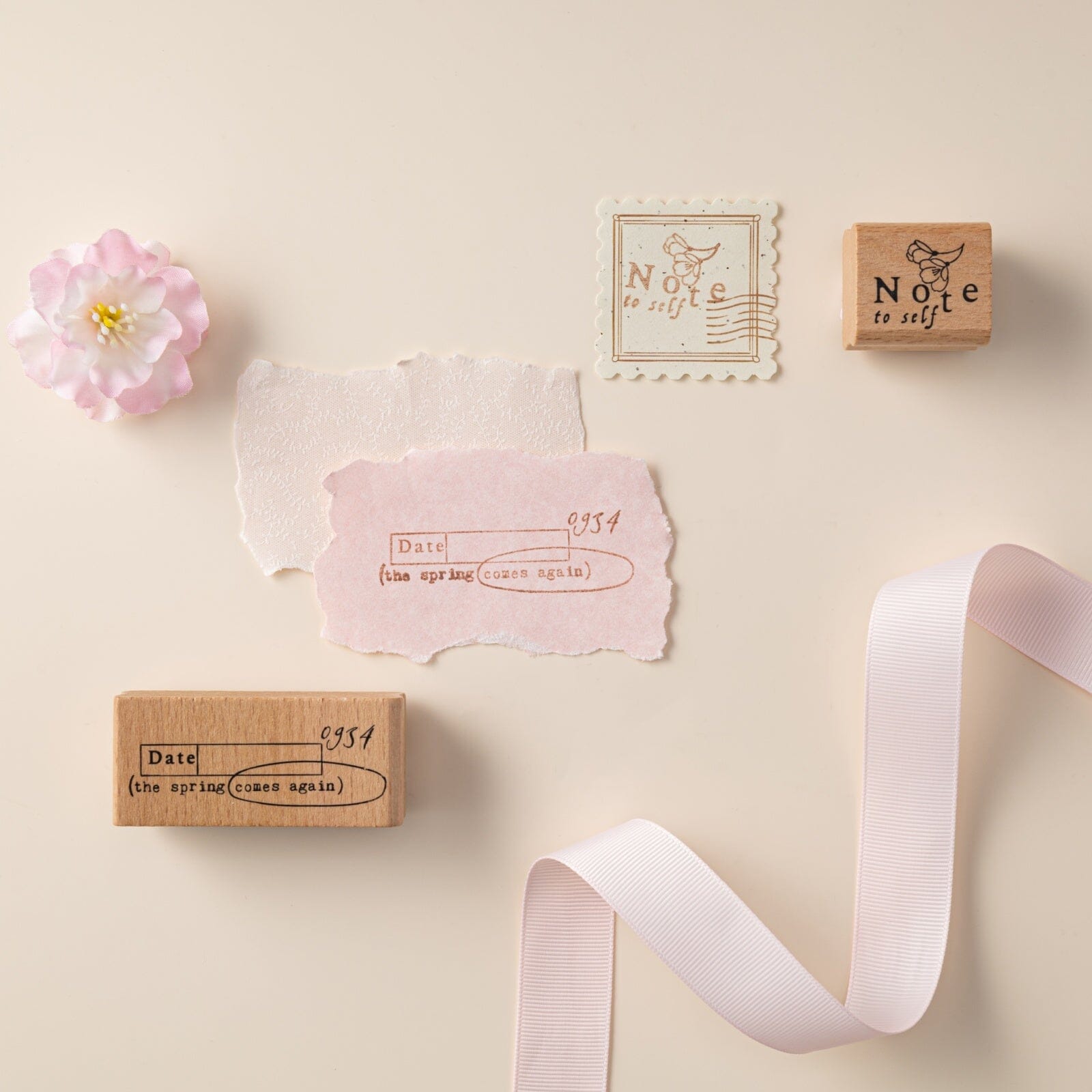 Hinoki - 'Into the Blossom' Wooden Stamps Set