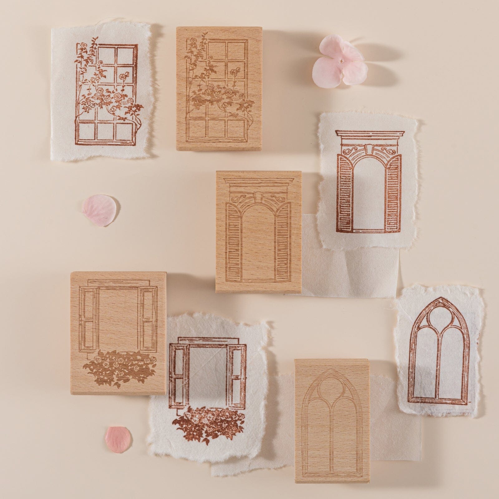 Hinoki - 'Into the Sky' Engraved Wooden Stamp Set