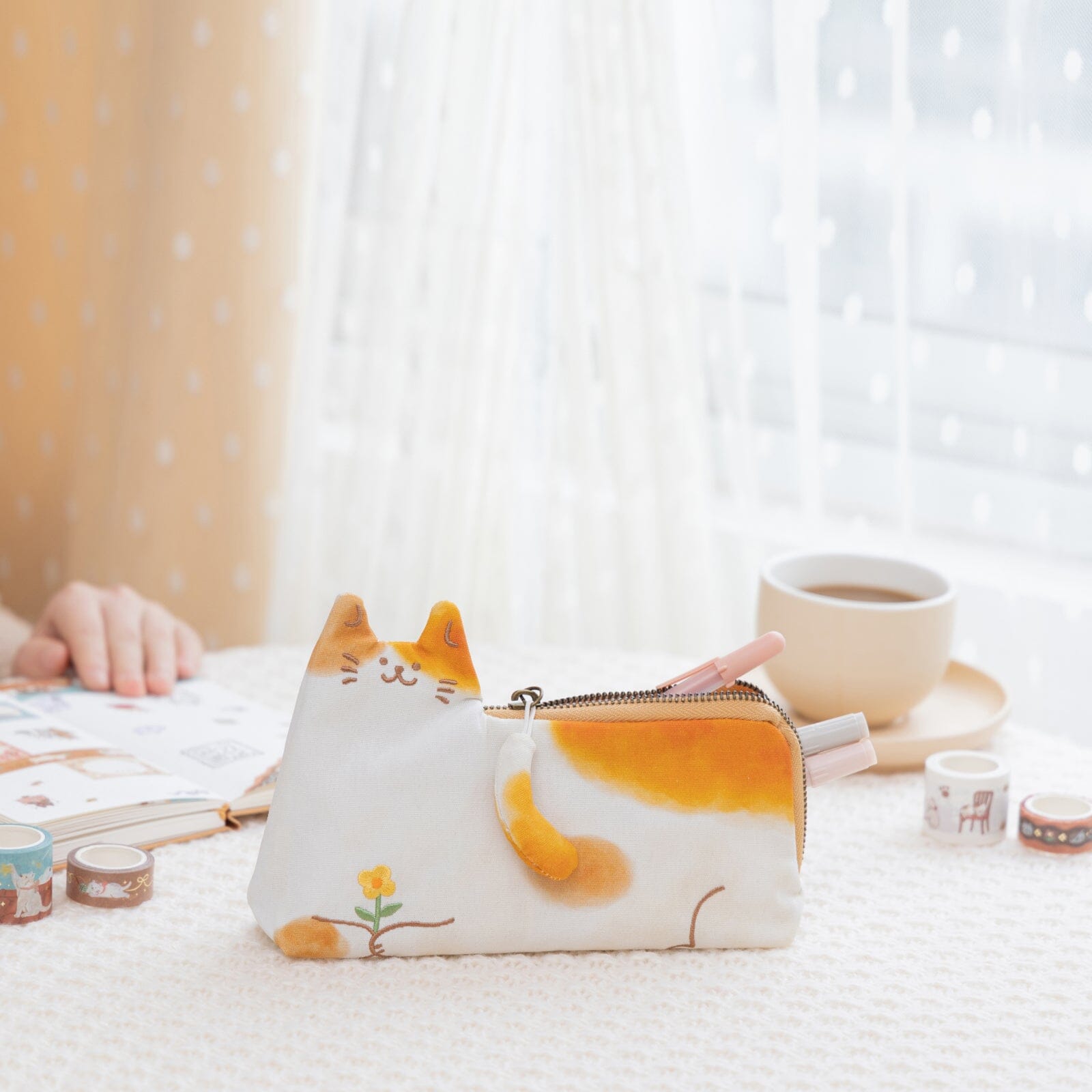 Tsuki 'Neko Days' Travel Pen Pouch ☾