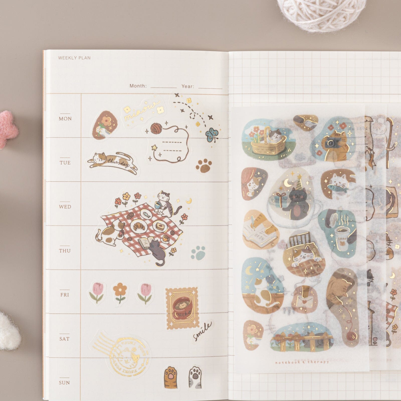 Tsuki 'Neko Days' Sticker Set ☾