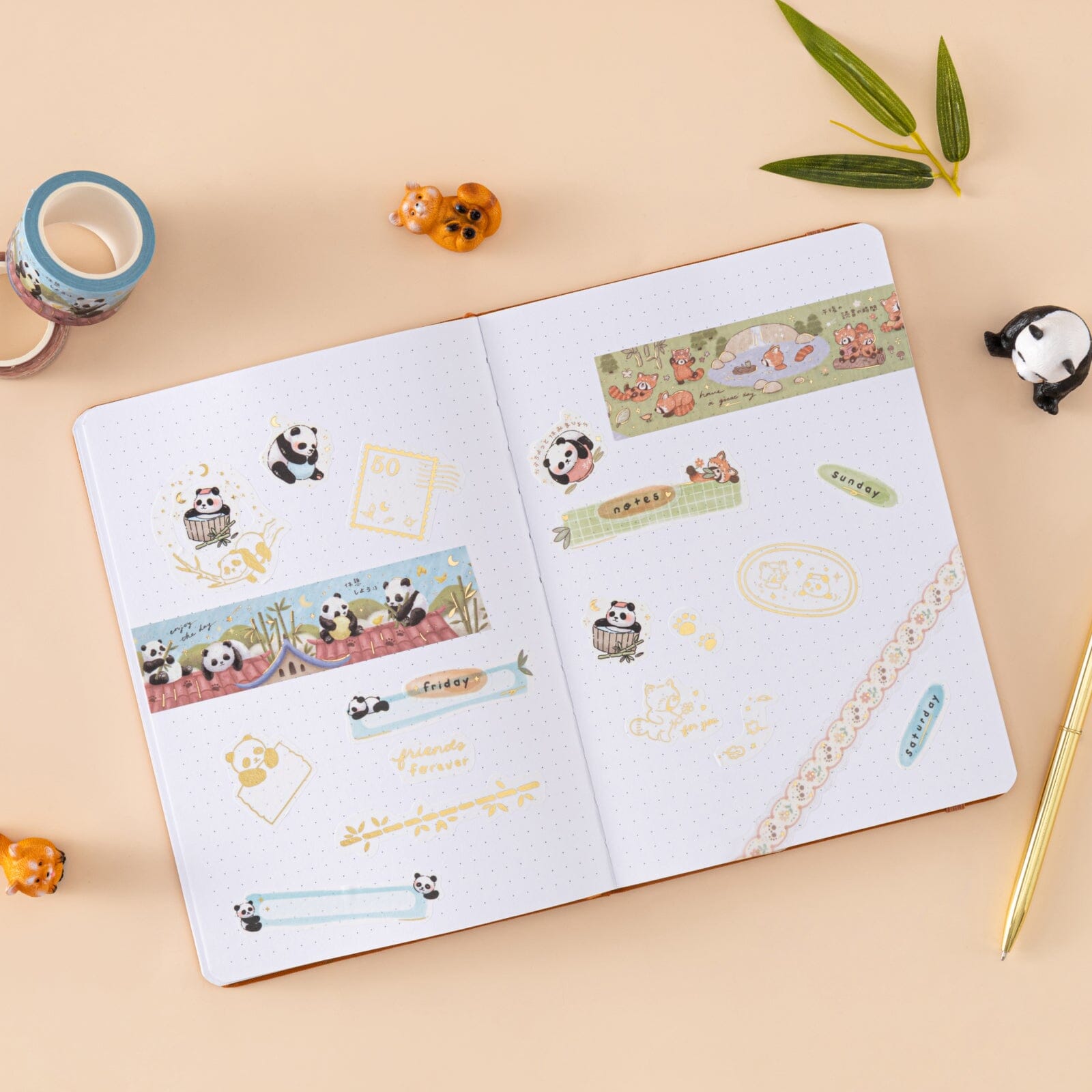 Tsuki 'Panda Friends' Sticker Set ☾