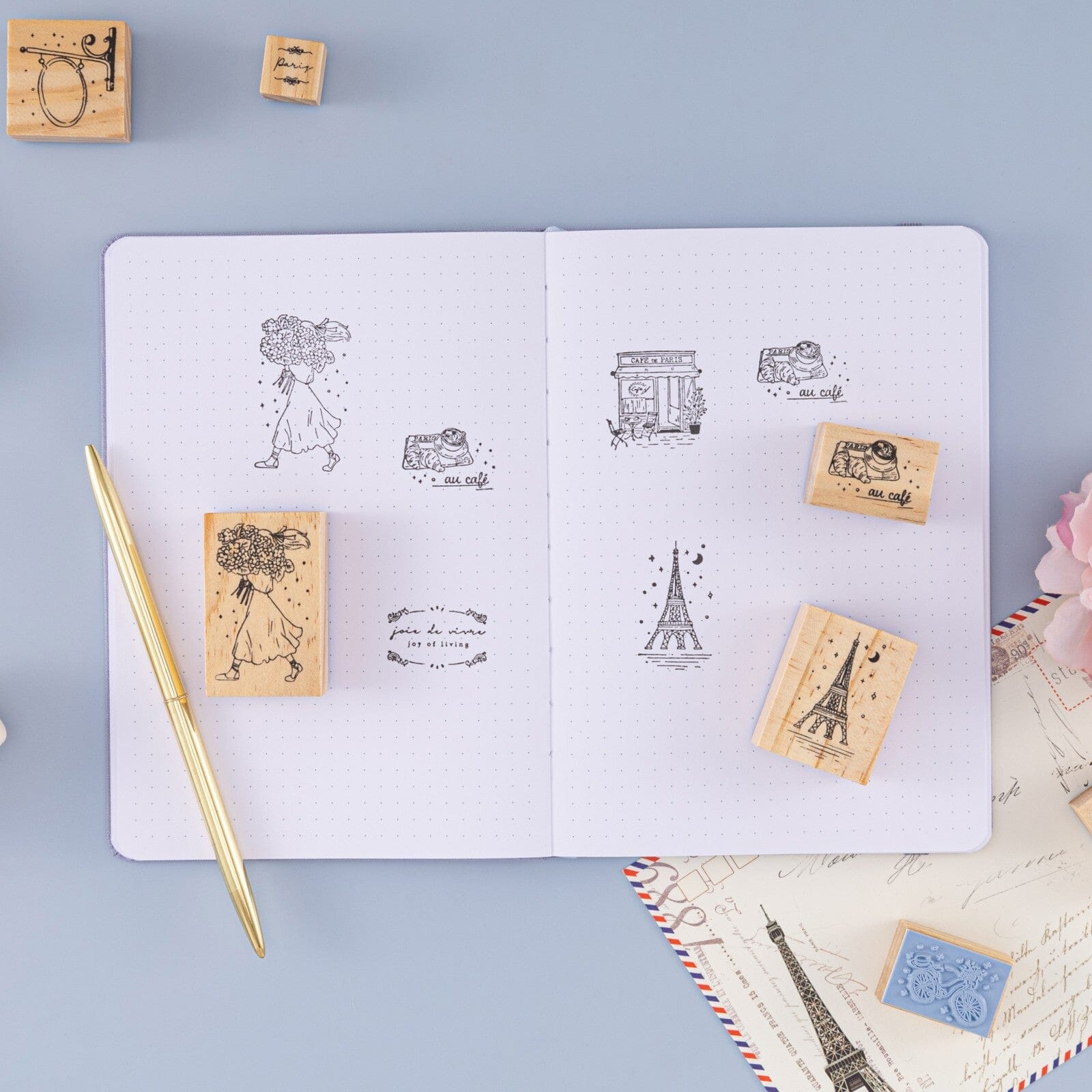 Tsuki 'Journée à Paris' Bullet Journal Stamp Set ☾