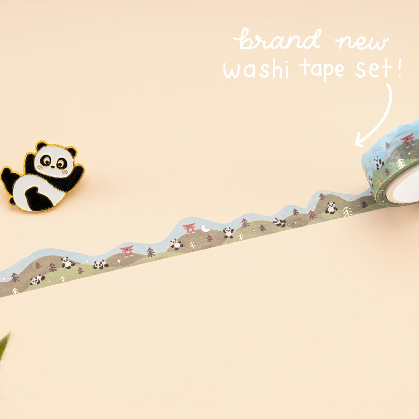 Tsuki 'Playful Panda' Washi Tape Set