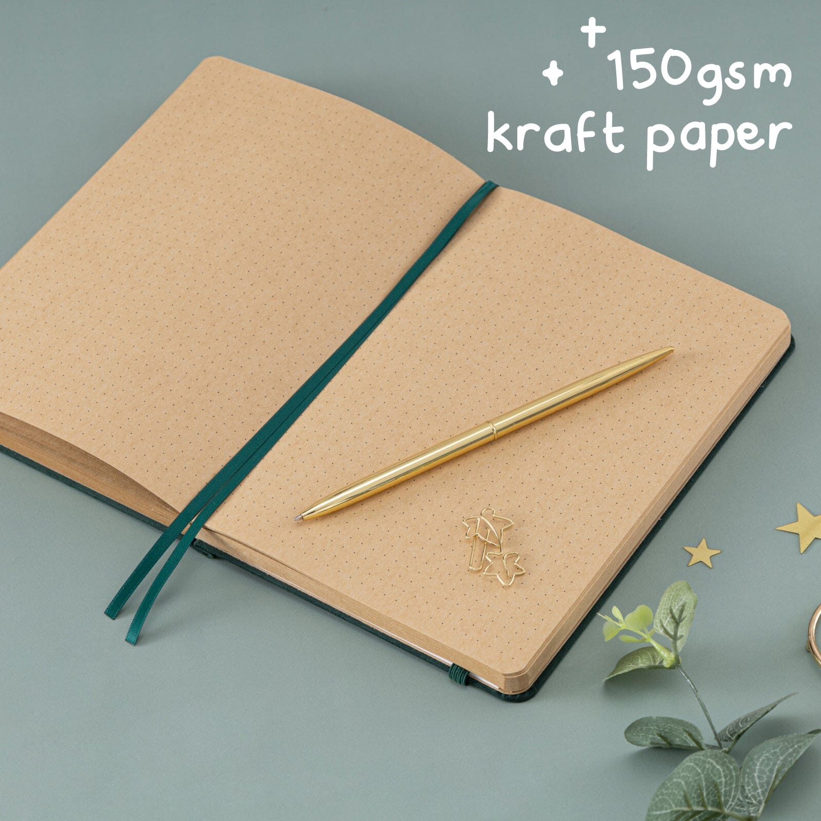 Tsuki 'Luminous Garden' Limited Edition Kraft Paper Bullet Journal in A5 ☾