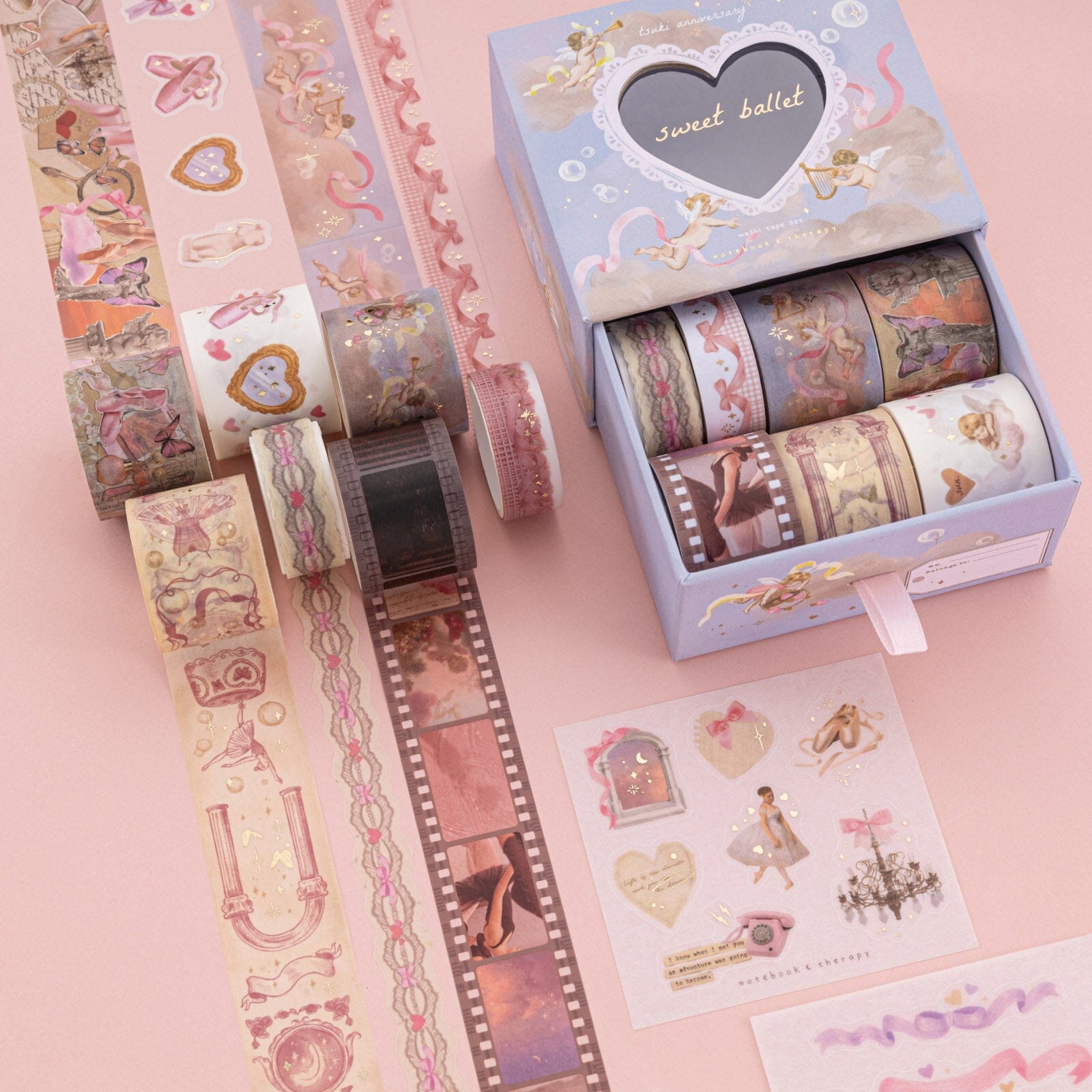 Tsuki 'Sweet Ballet' Washi Tape Set ☾