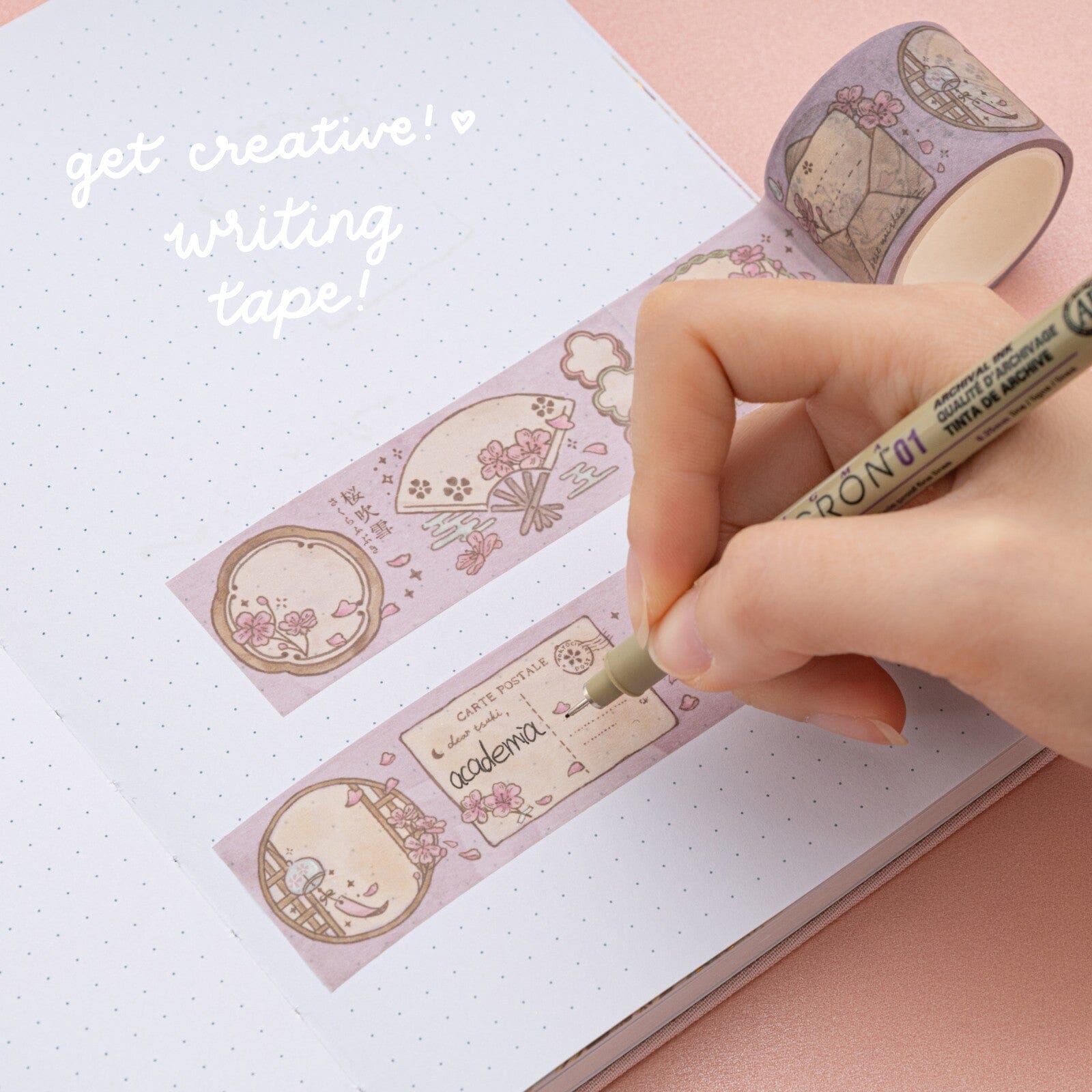 Tsuki 'Sakura Breeze' Washi Tape Set ☾