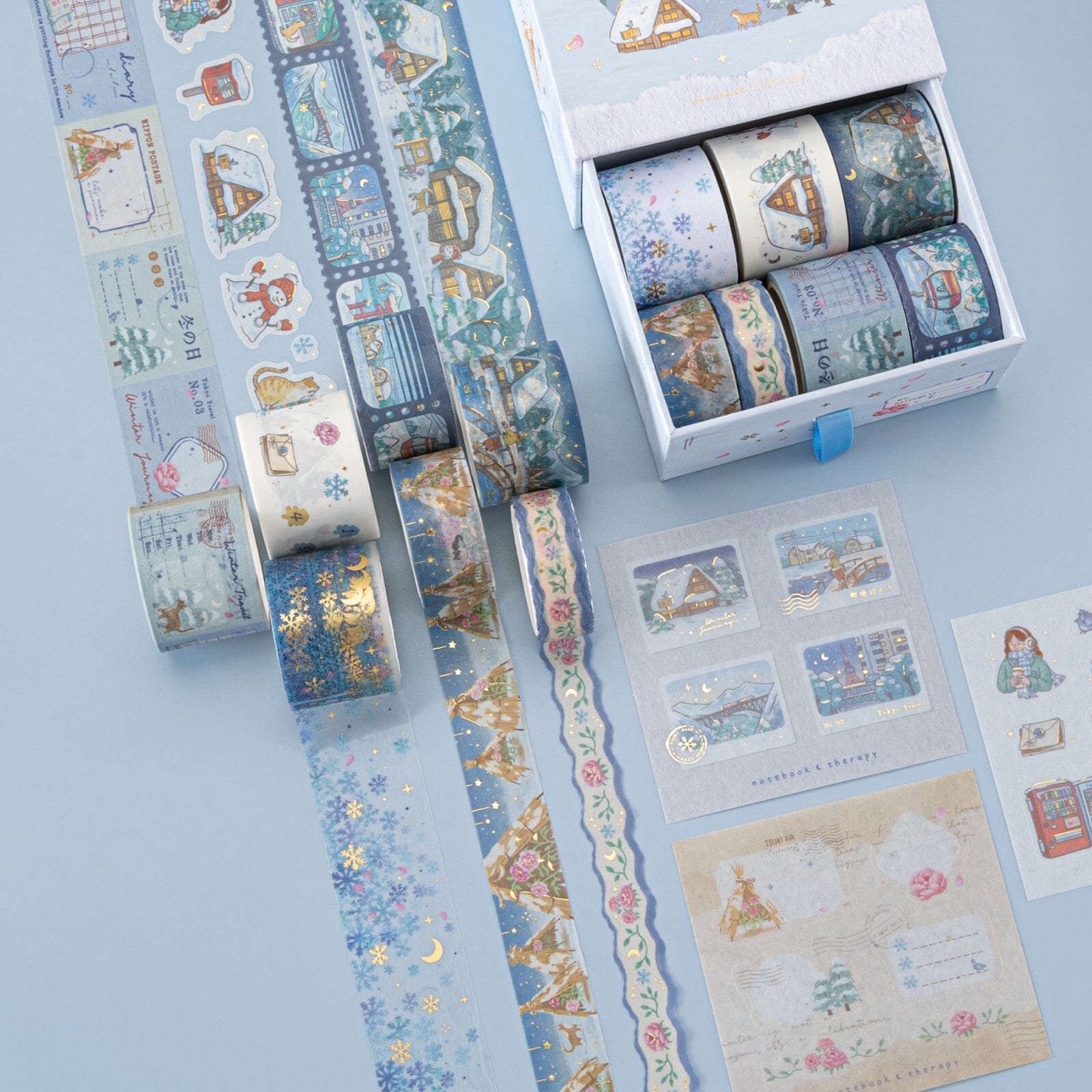 Tsuki 'Winter Journey' Washi Tape Set ☾