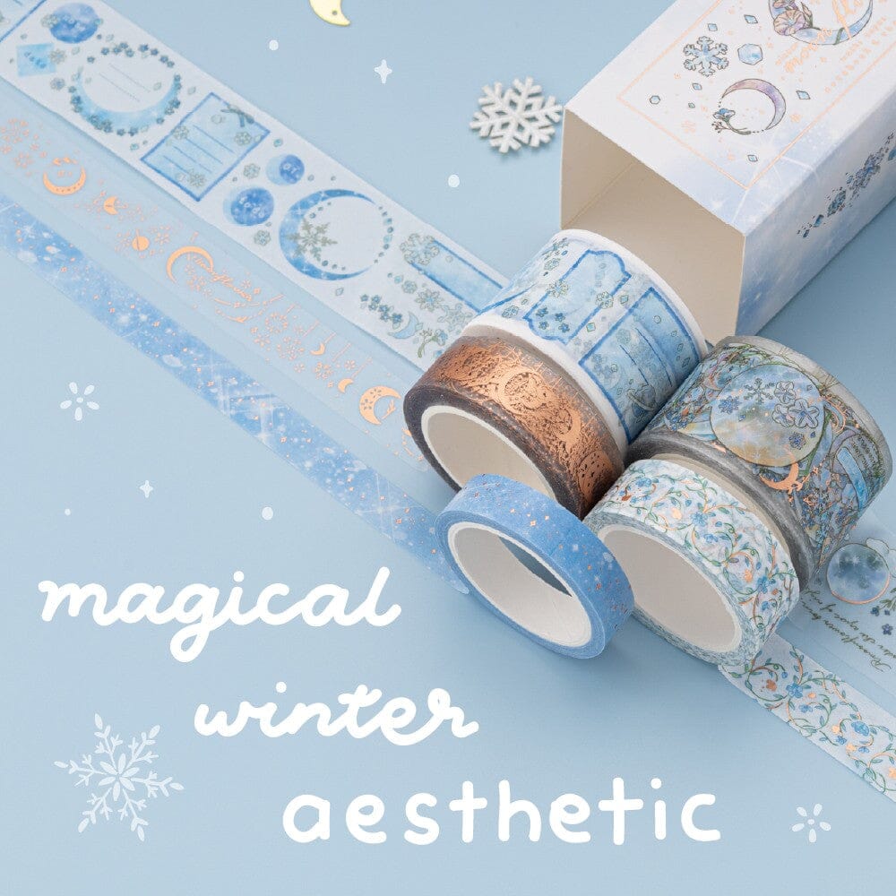 Tsuki 'Winter Moonflower' Washi Tape Set ☾