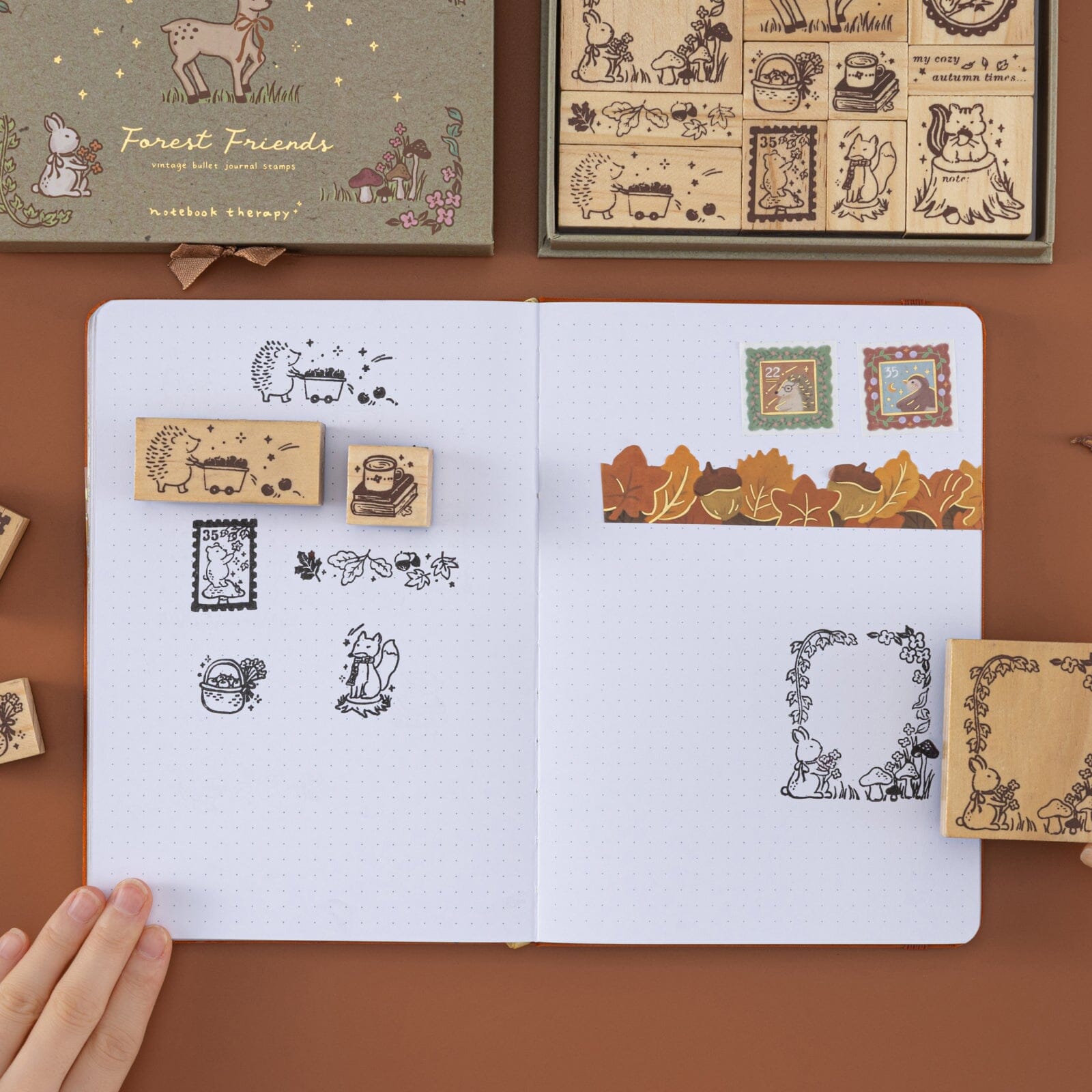Tsuki 'Forest Friends' Bullet Journal Stamp Set ☾