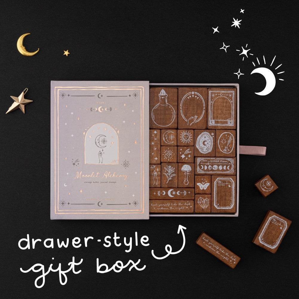 Tsuki 'Moonlit Alchemy' Bullet Journal Stamp Set ☾