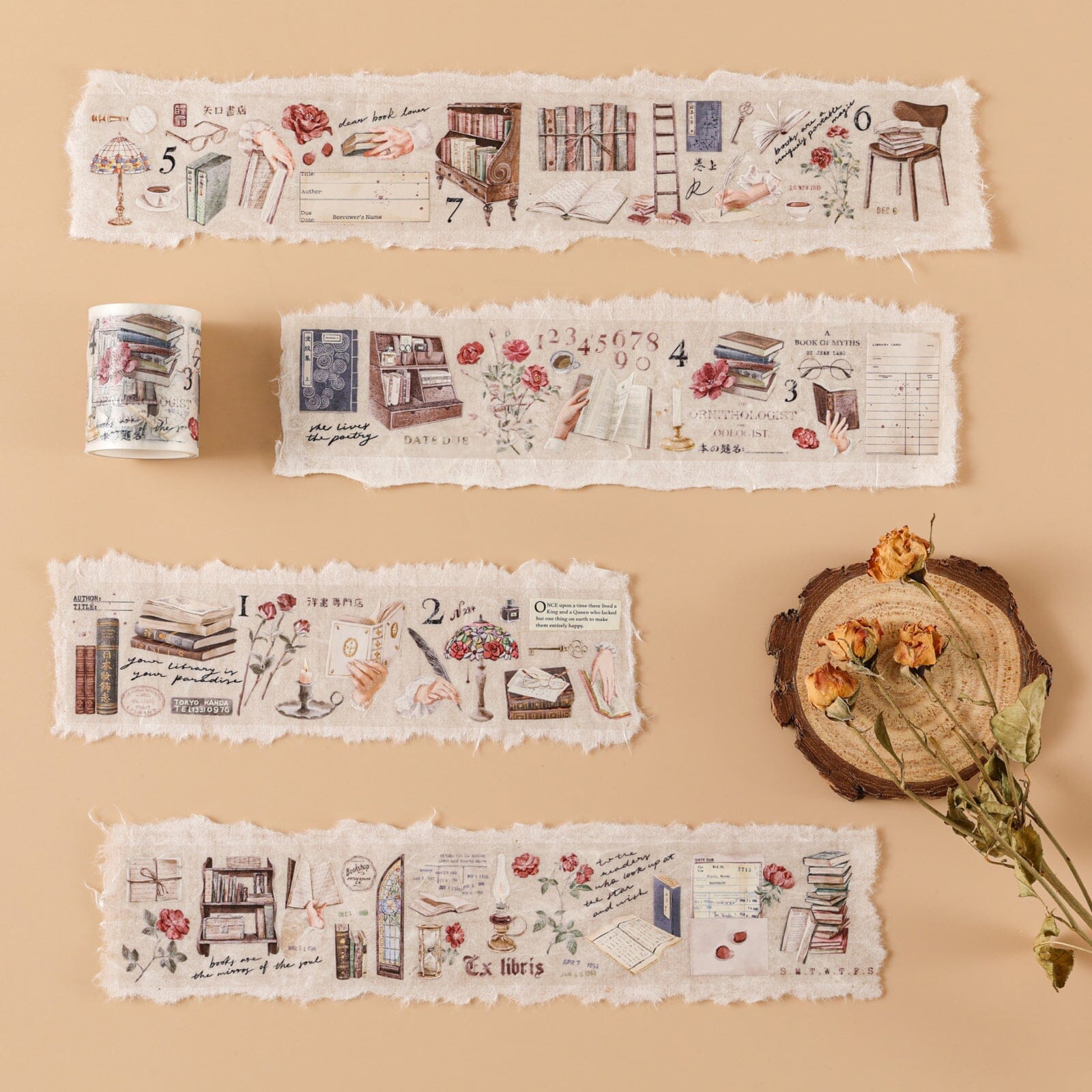 Hinoki - 'Into the Library' PET Decorative Tape