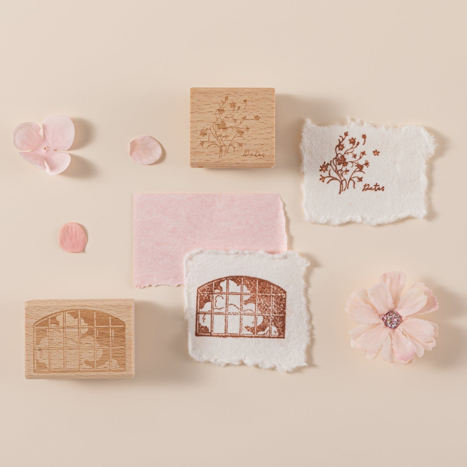 Hinoki - 'Into the Sky' Engraved Wooden Stamp Set