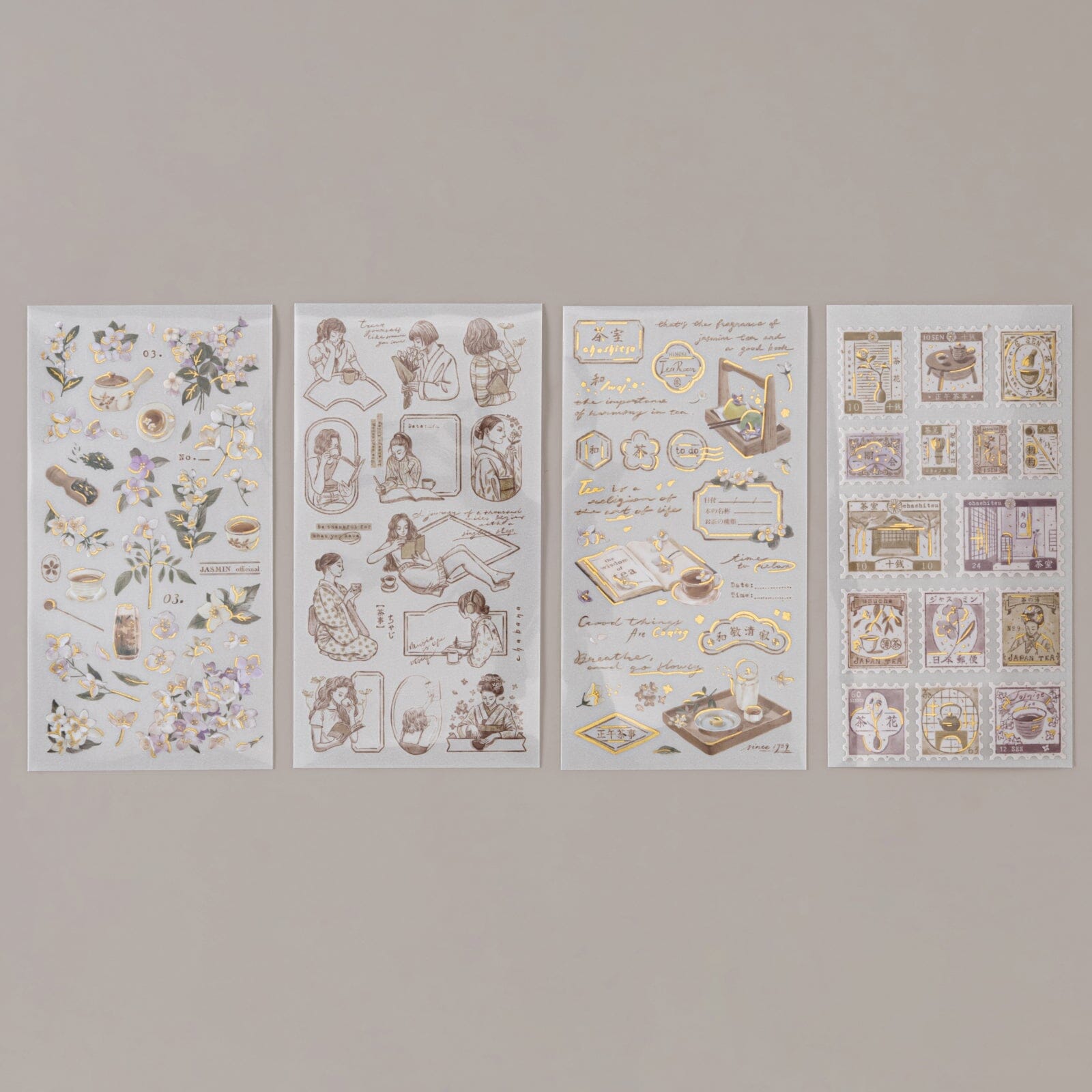 Hinoki - 'Into the Tea Room' Print-On Sticker Set