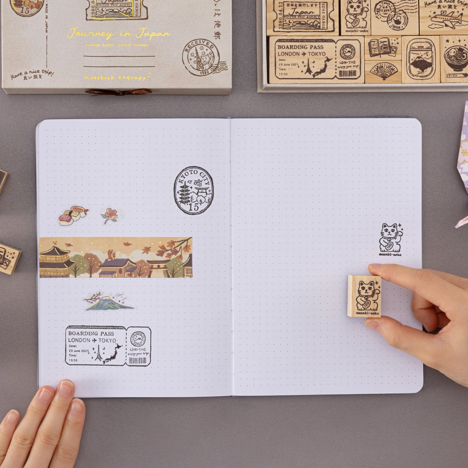 Tsuki 'Journey in Japan' Bullet Journal Stamp Set ☾