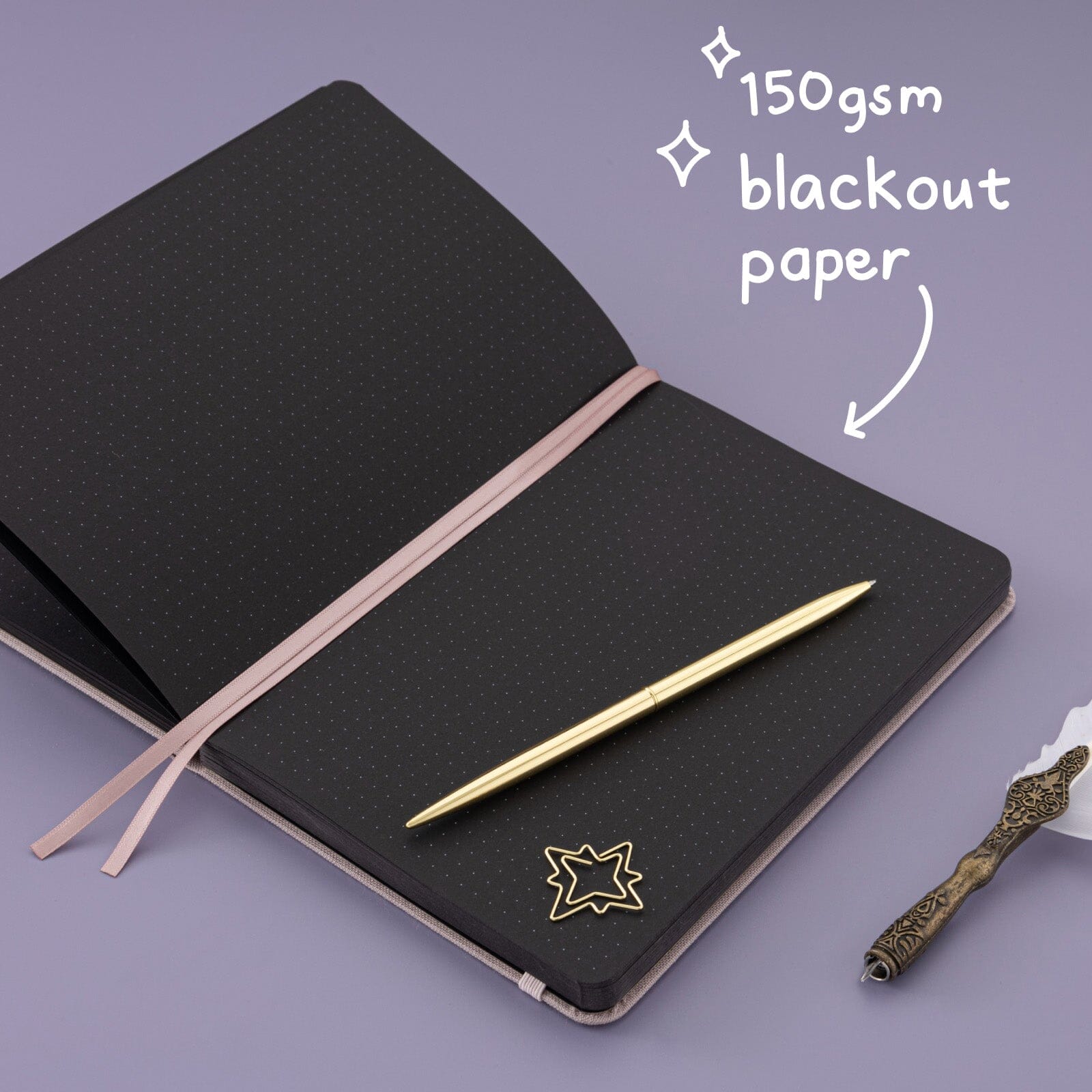 Tsuki 'Lunar Magic' Limited Edition Black Page Bullet Journal ☾