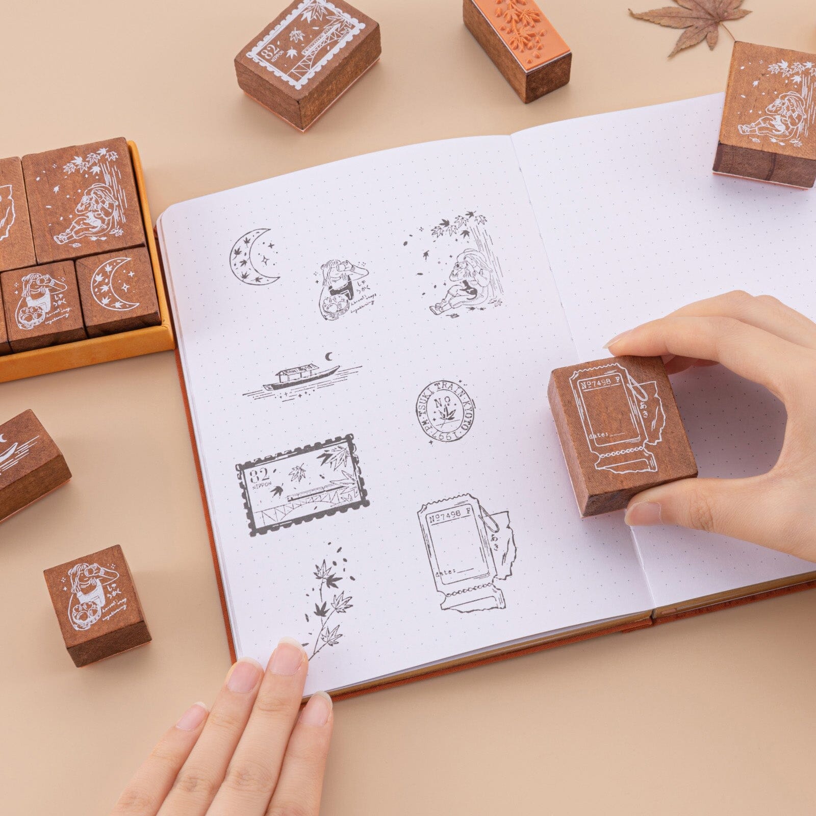 Tsuki 'Maple Journey' Bullet Journal Stamp Set ☾