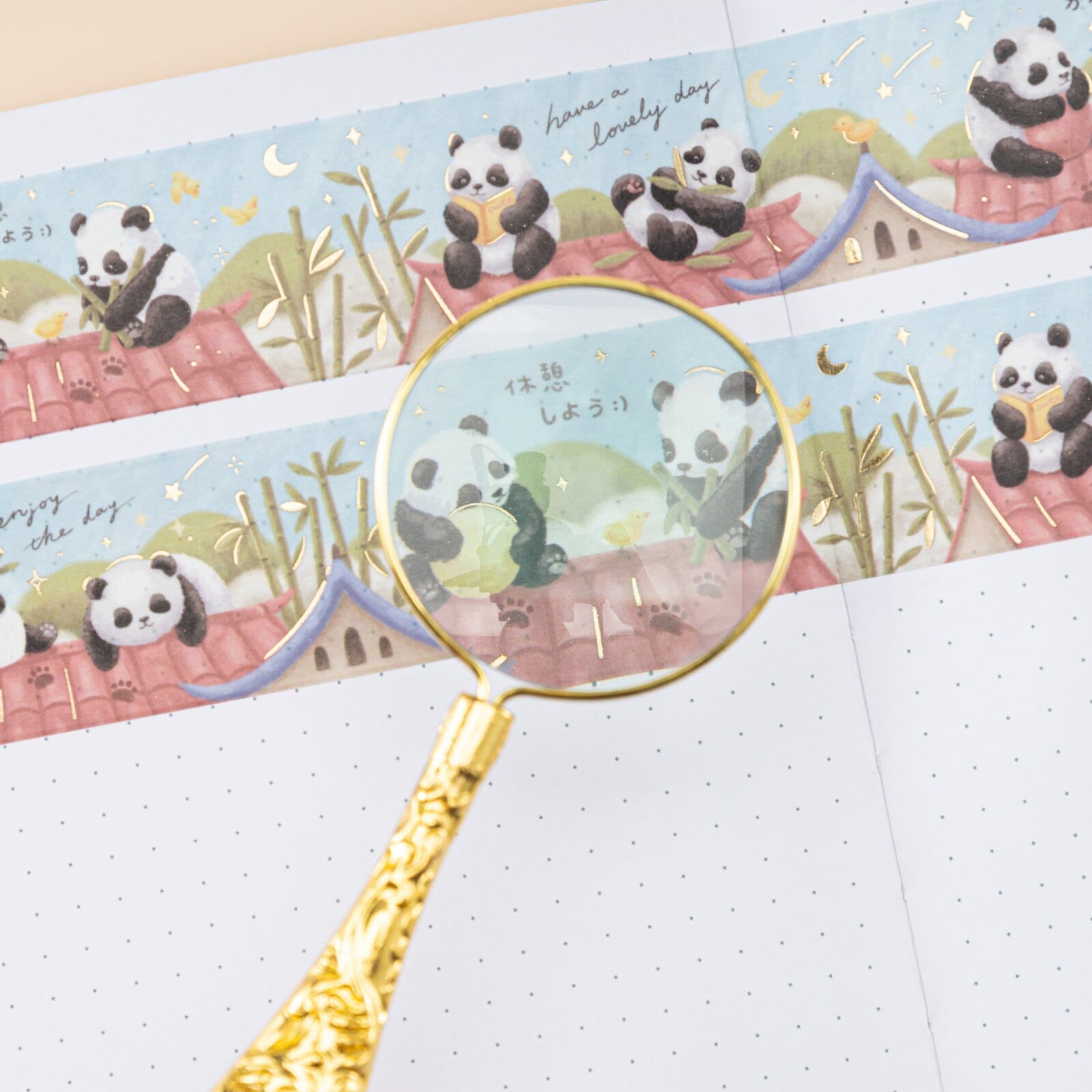 Tsuki 'Playful Panda' Washi Tape Set