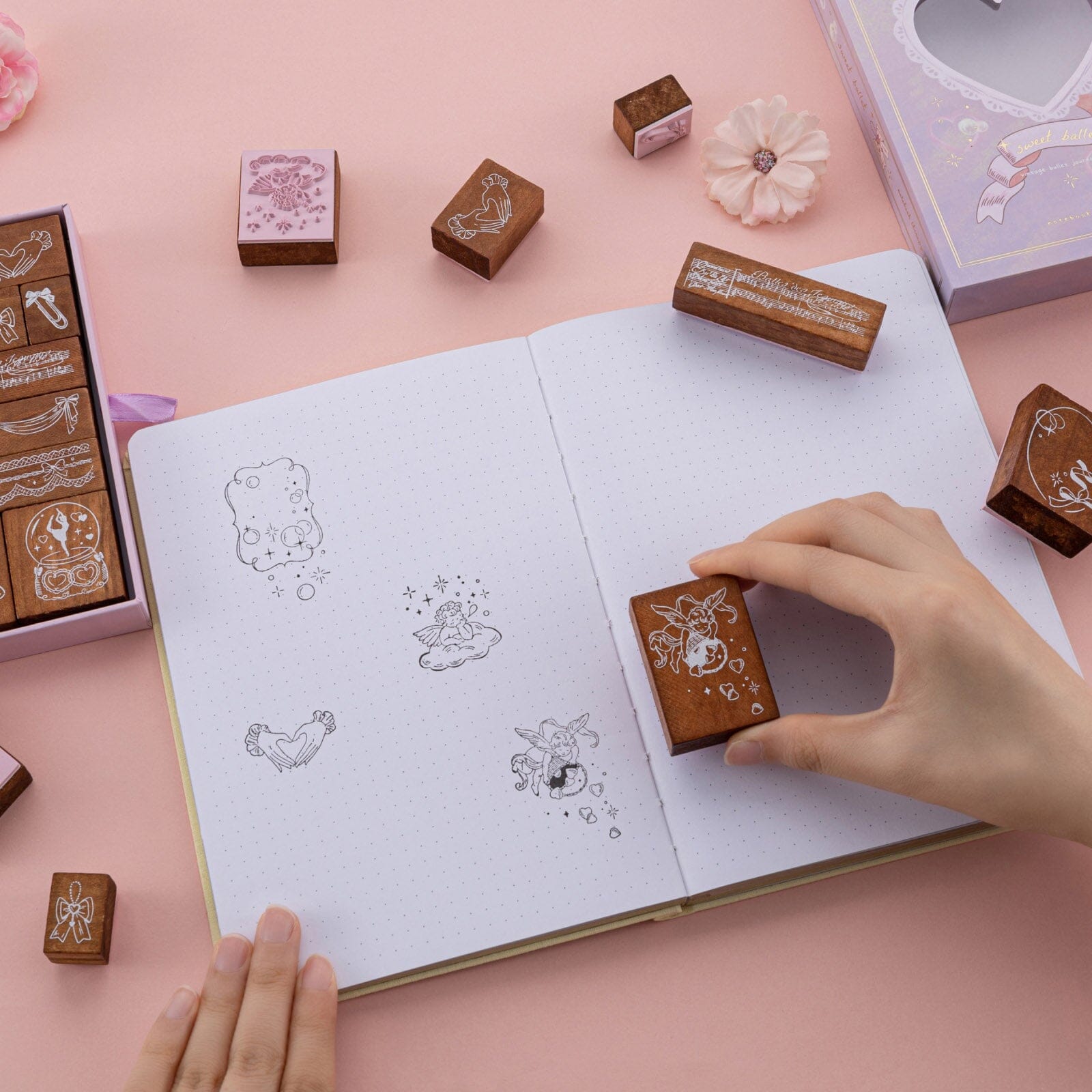 Tsuki 'Sweet Ballet' Bullet Journal Stamp Set ☾
