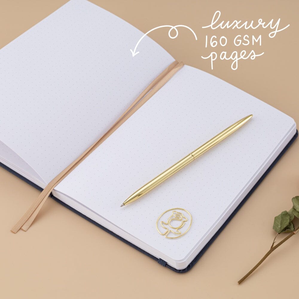 Tsuki 'Vintage Rose' Antique Blue Limited Edition Bullet Journal ☾