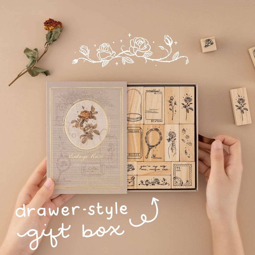 Tsuki 'Vintage Rose' #2 Large Stamp Set ☾