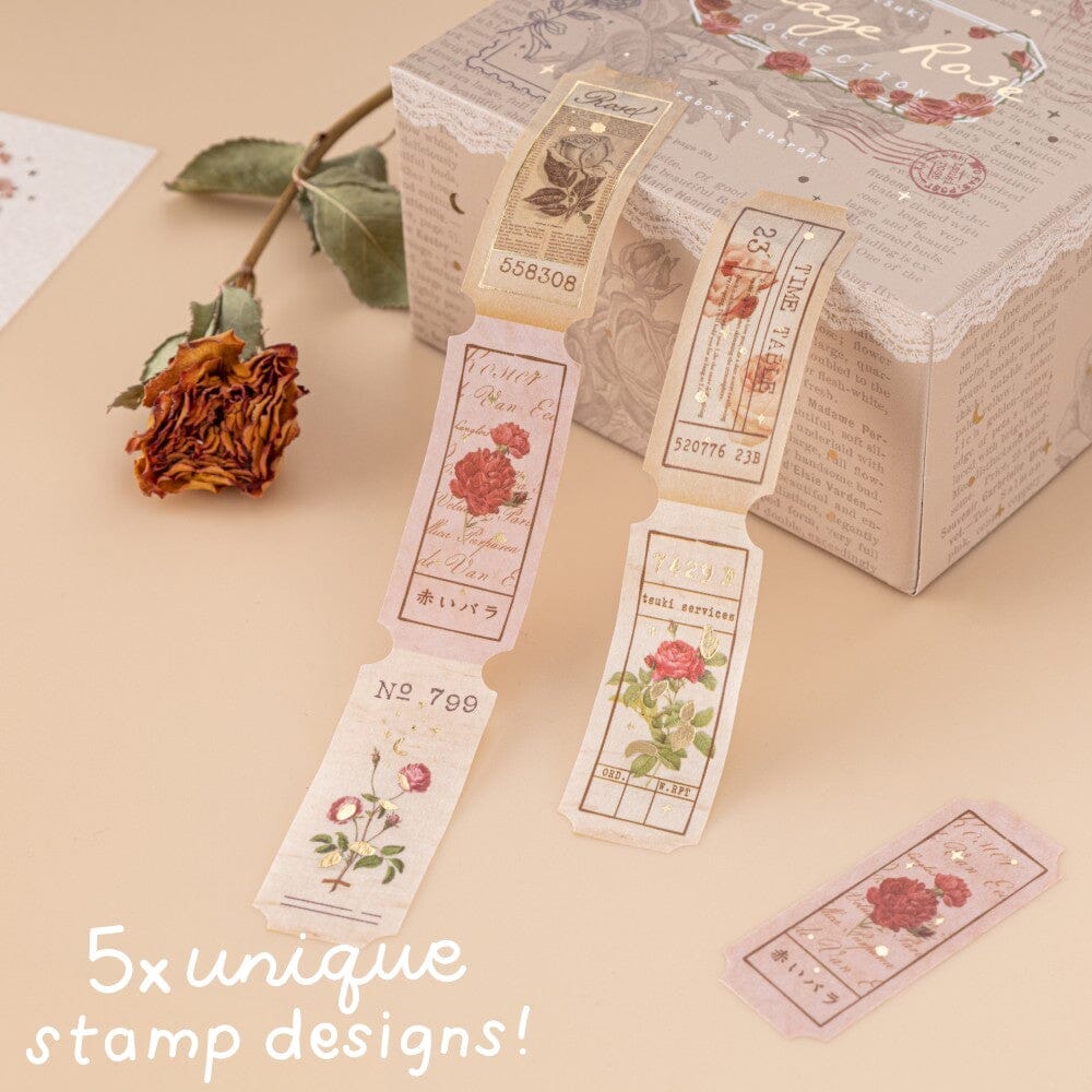 Tsuki 'Vintage Rose' #2 Washi Tape Set ☾