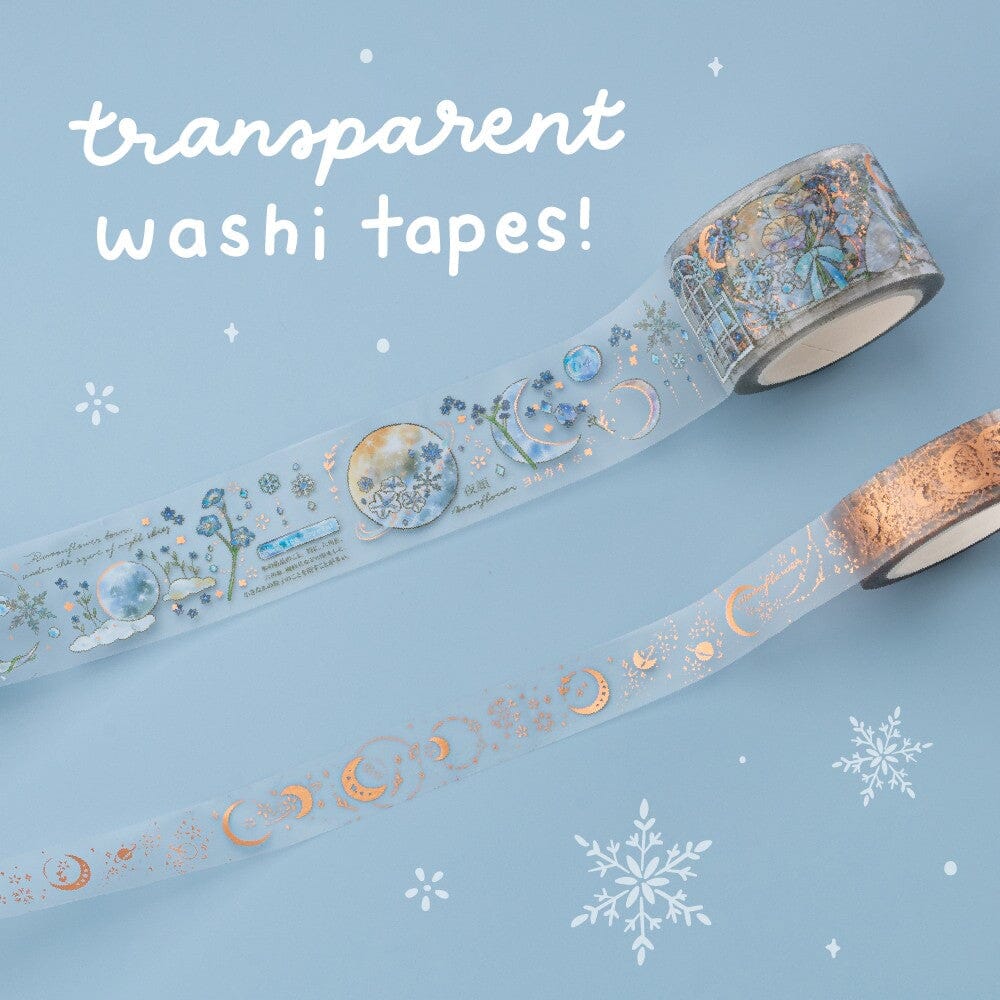 Tsuki 'Winter Moonflower' Washi Tape Set ☾