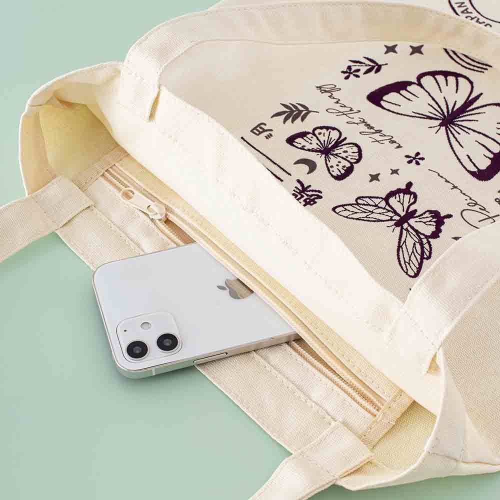 Tsuki 'Flutter + Dream' Tote Bag by Notebook Therapy x Pelinkan ☾