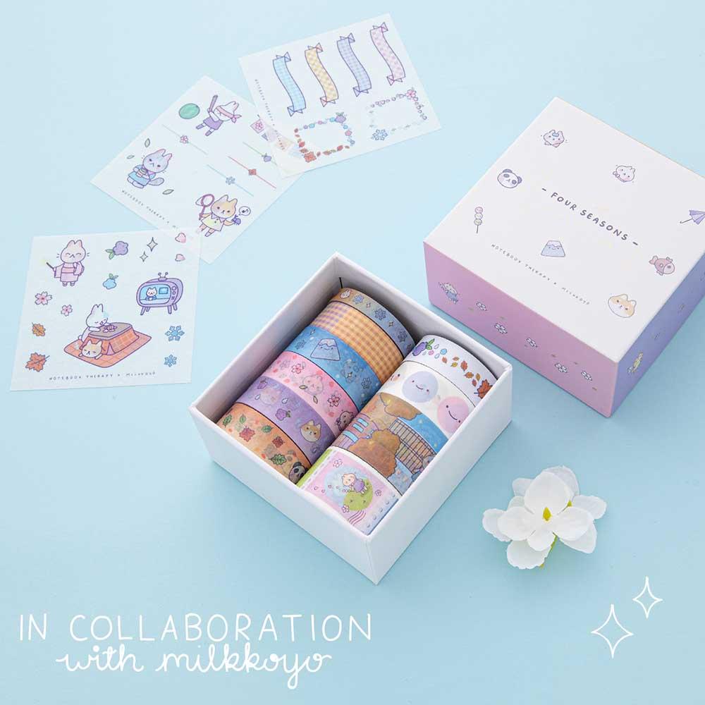 Tsuki 'Four Seasons' Washi Tape Set ☾ @milkkoyo x NotebookTherapy