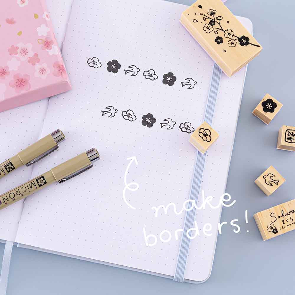Tsuki 'Sakura Journey' Bullet Journal Stamp Set ☾