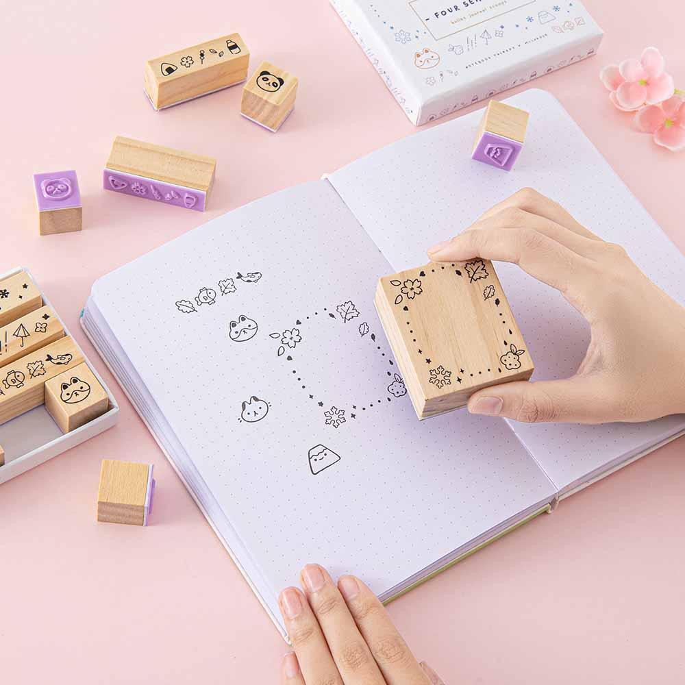 Tsuki 'Four Seasons' Bullet Journal Stamp Set ☾ @milkkoyo x NotebookTherapy