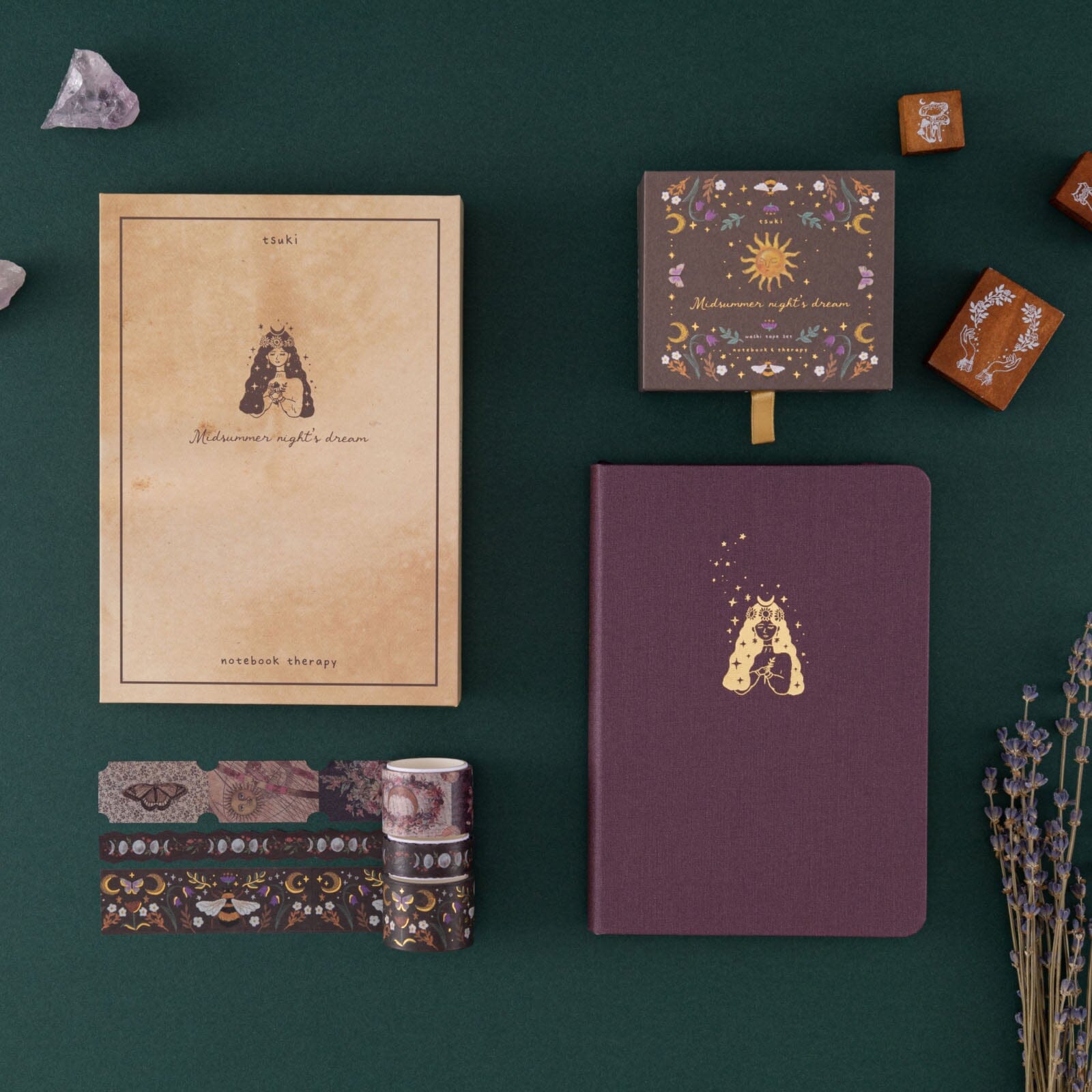 Tsuki 'Summer Witch' Limited Edition Glitter Linen Bullet Journal ☾