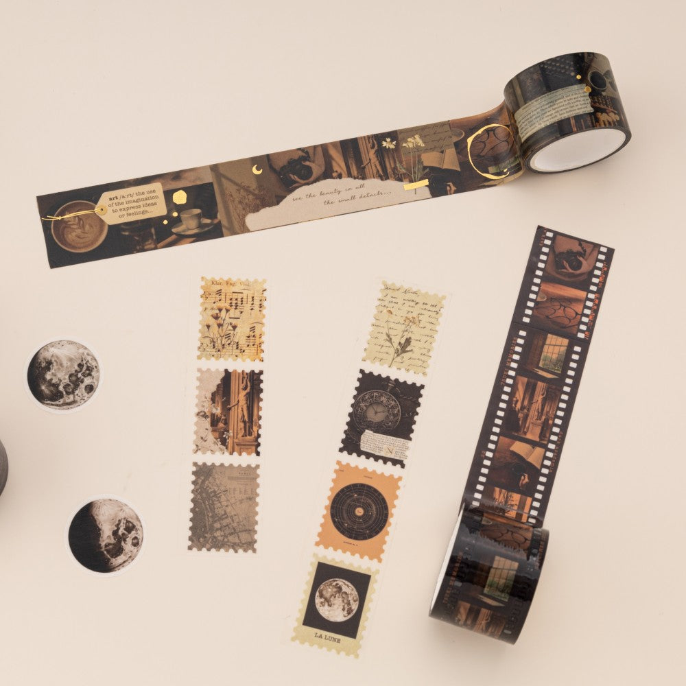 Tsuki 'Dark Academia' Washi Tape Set ☾