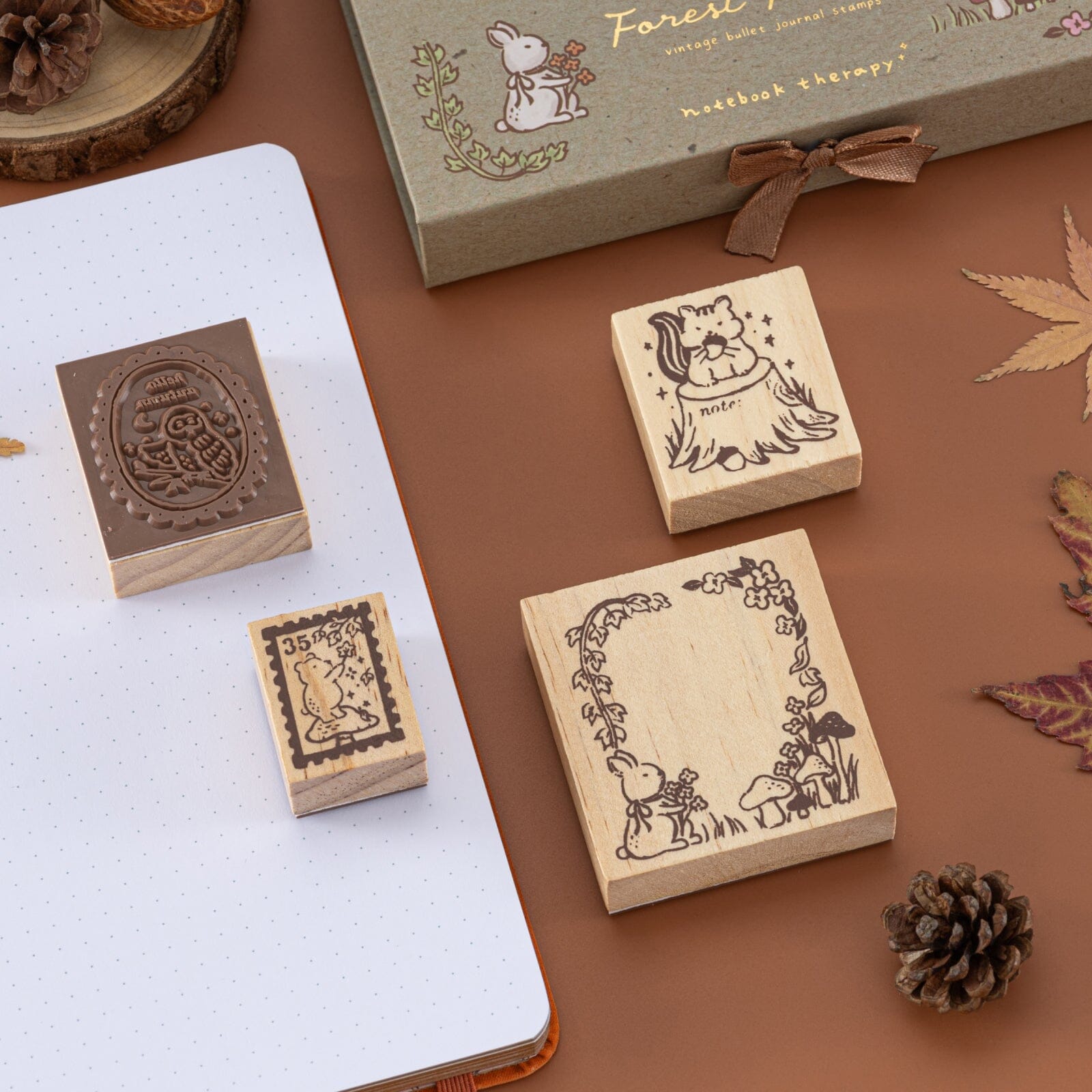 Tsuki 'Forest Friends' Bullet Journal Stamp Set ☾
